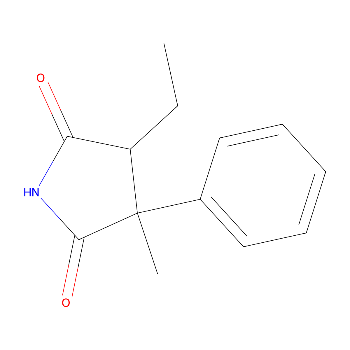 Fenimide molecular structure, CAS 60-45-7