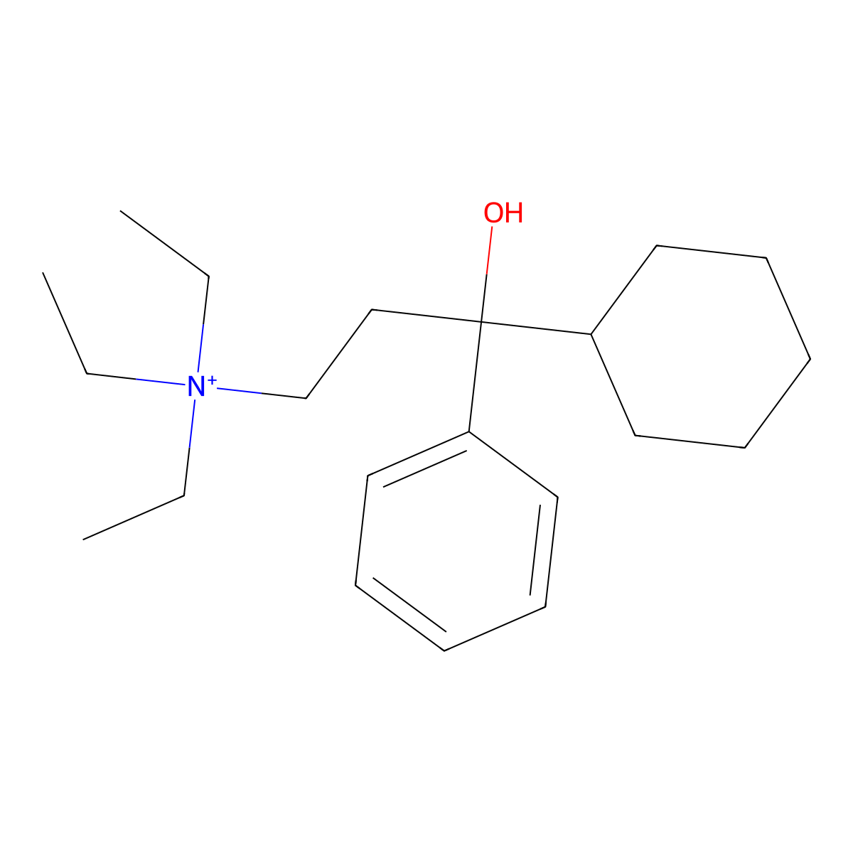 Tridihexethyl molecular structure, CAS 60-49-1