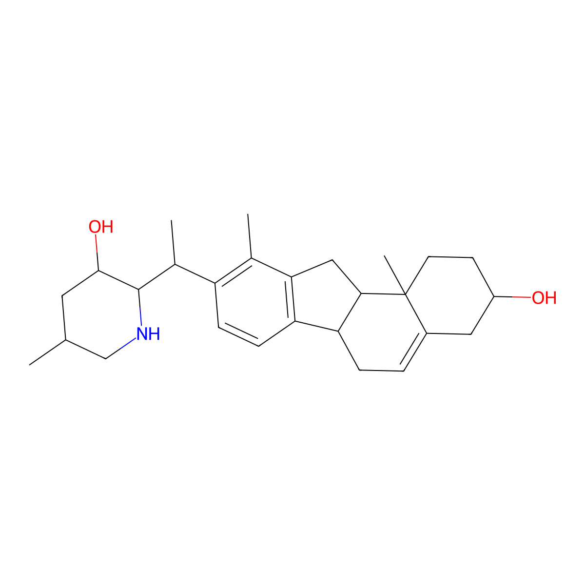 Veratramine molecular structure, CAS 60-70-8