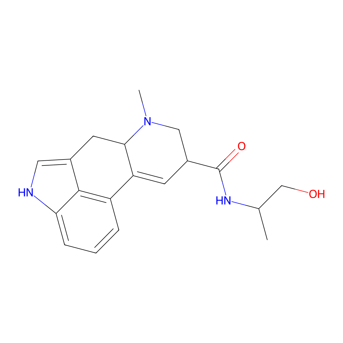 Ergometrine molecular structure, CAS 60-79-7