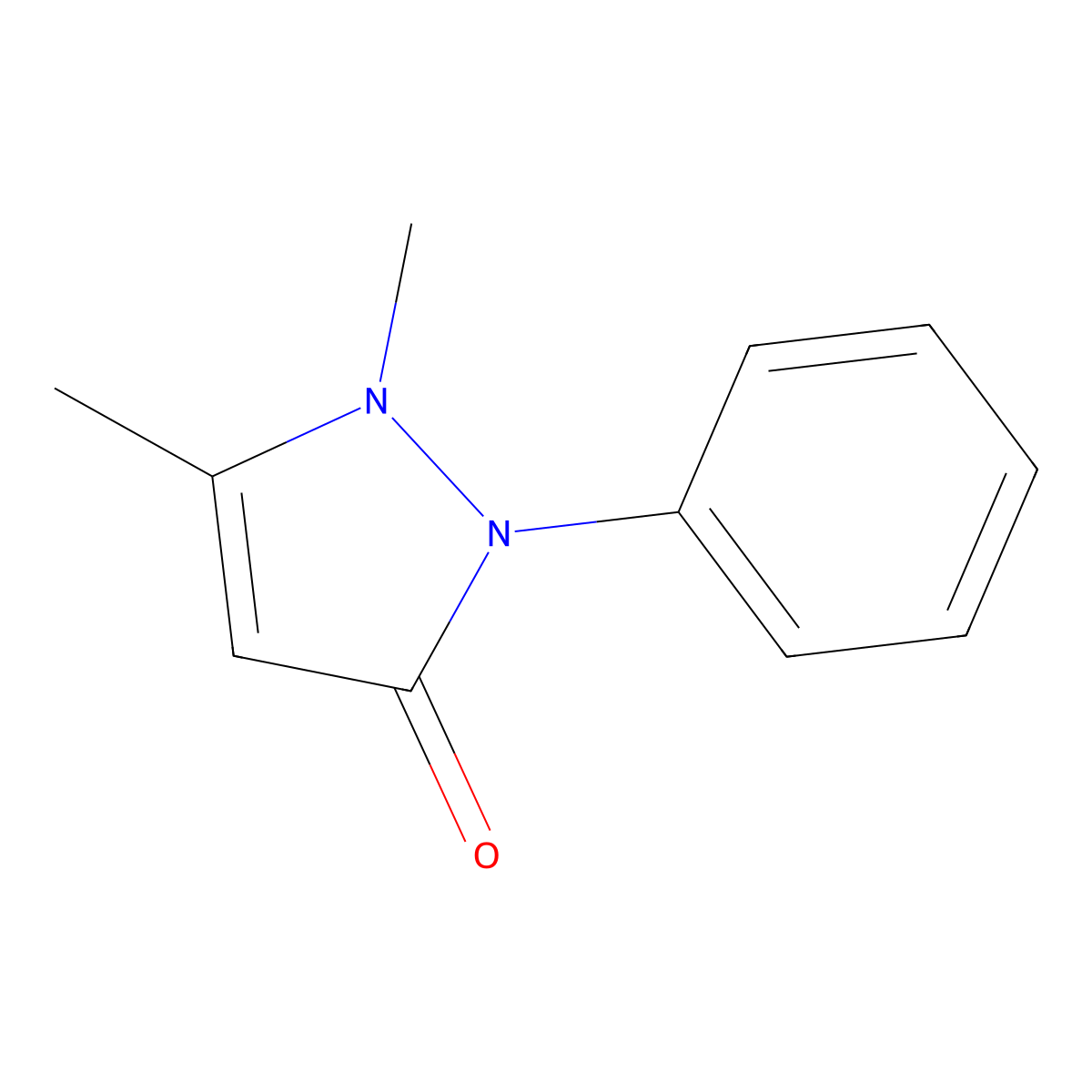 Antipyrine molecular structure, CAS 60-80-0
