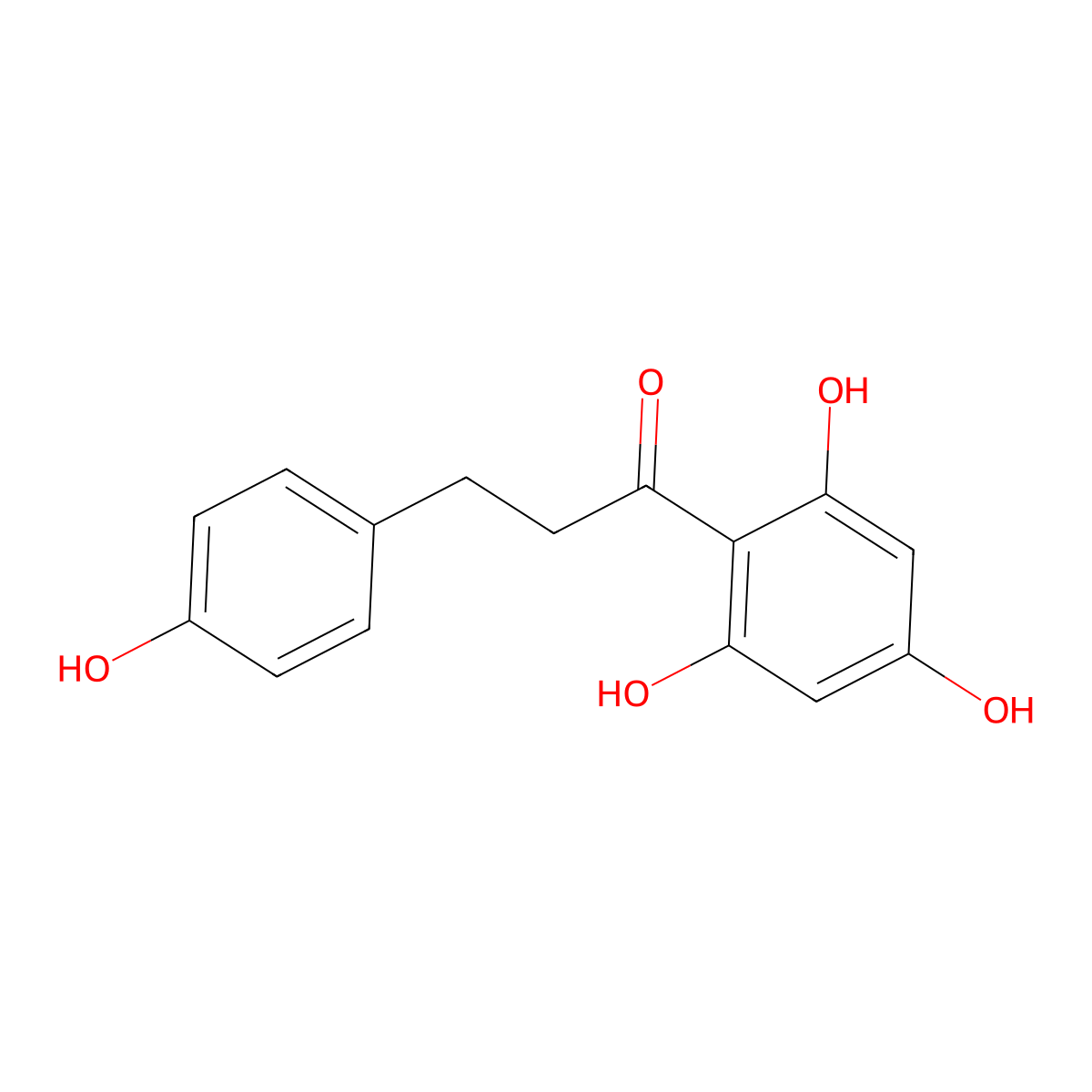 Phloretin molecular structure, CAS 60-82-2