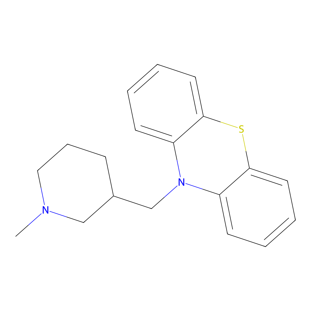 Pecazine molecular structure, CAS 60-89-9