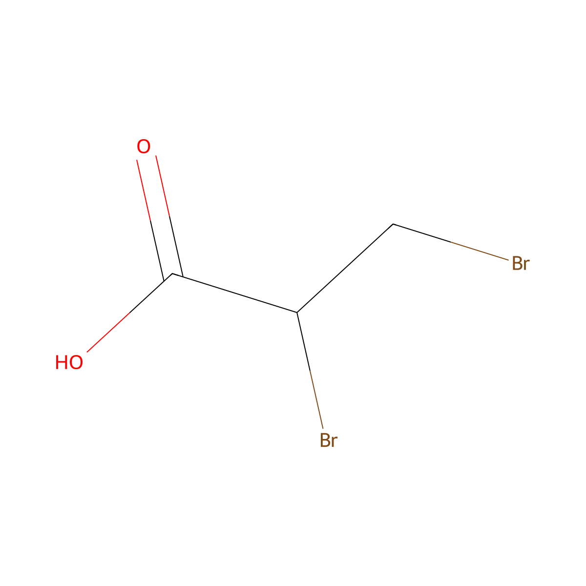 2,3-Dibromopropionic acid molecular structure, CAS 600-05-5