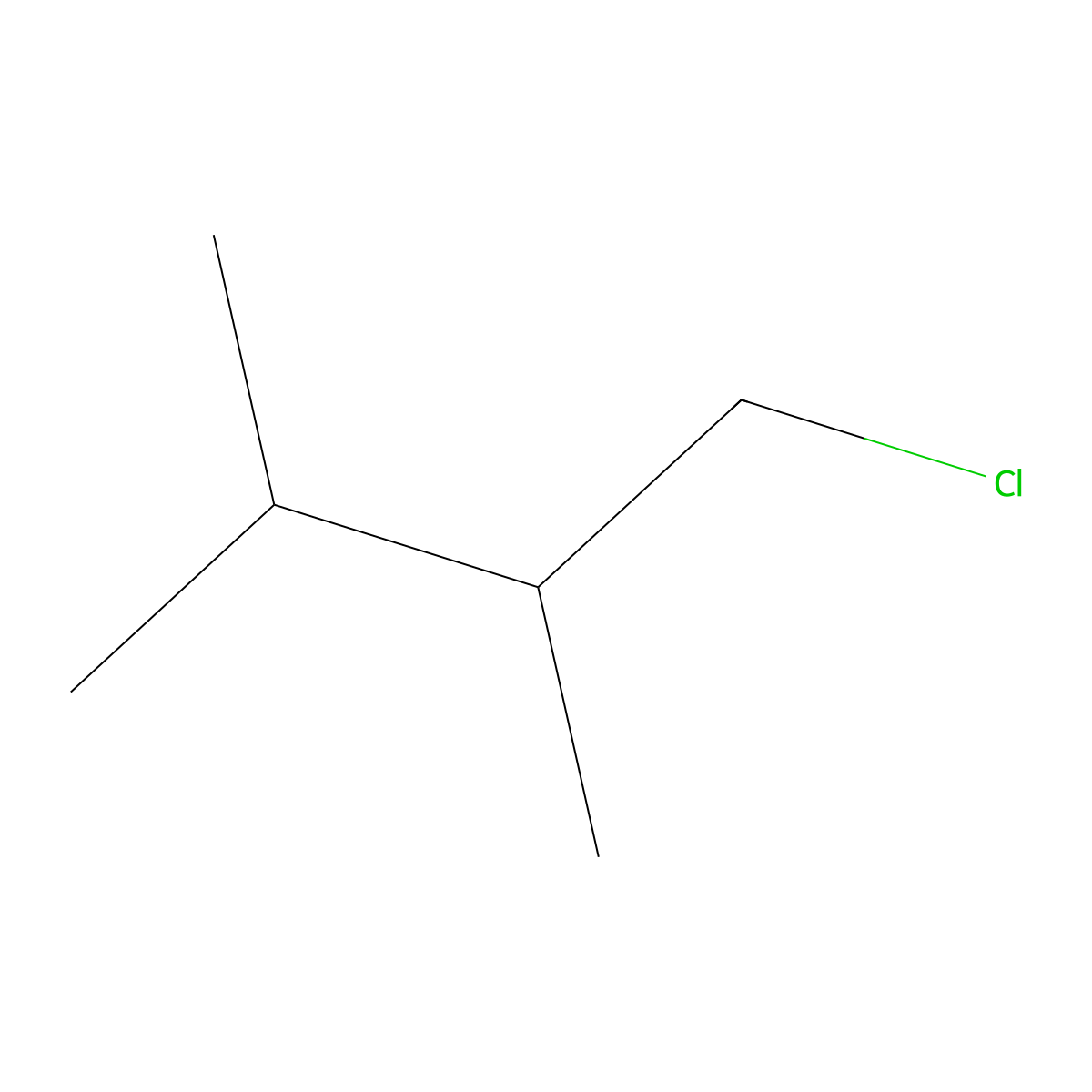 1-Chloro-2,3-dimethylbutane molecular structure, CAS 600-06-6