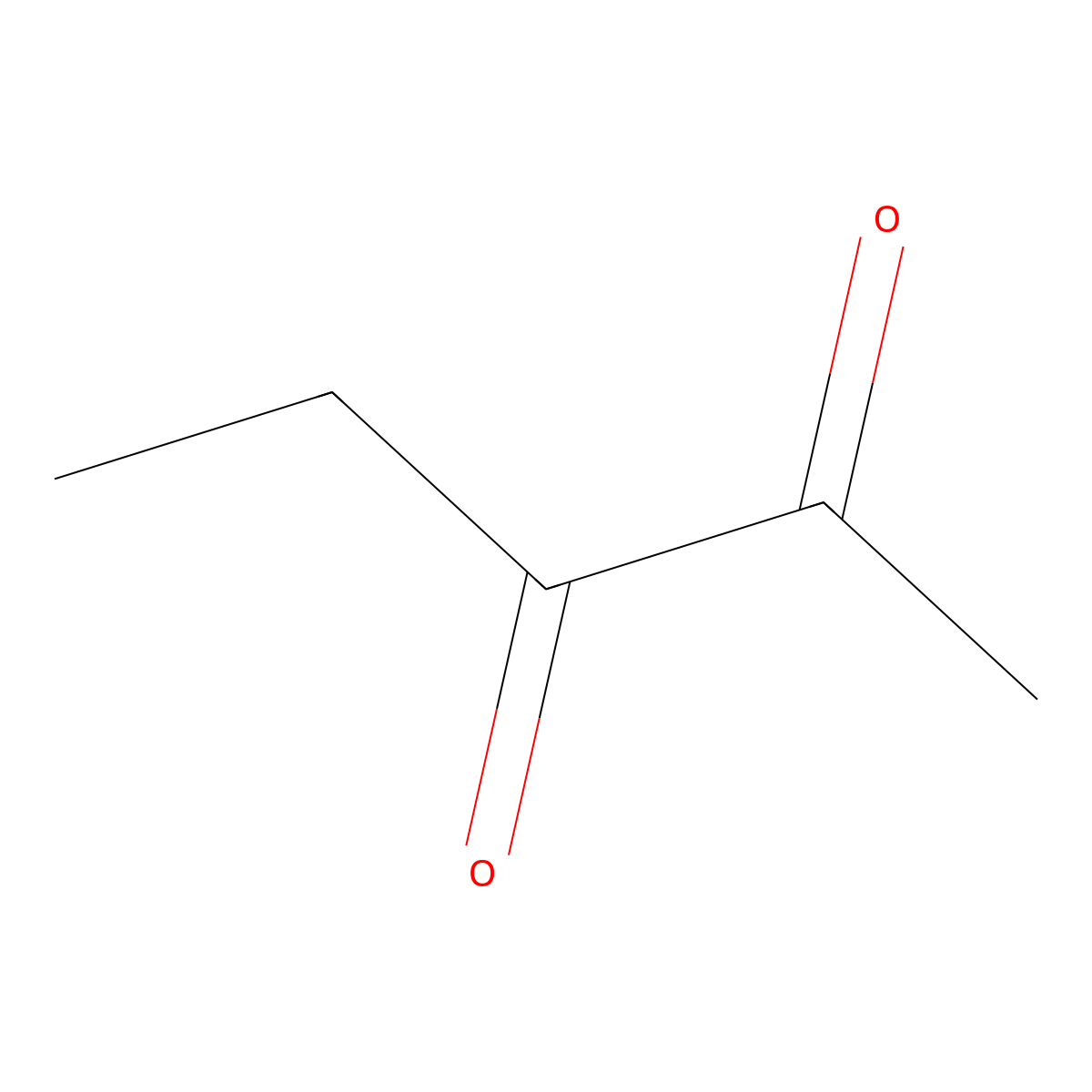 2,3-Pentanedione molecular structure, CAS 600-14-6