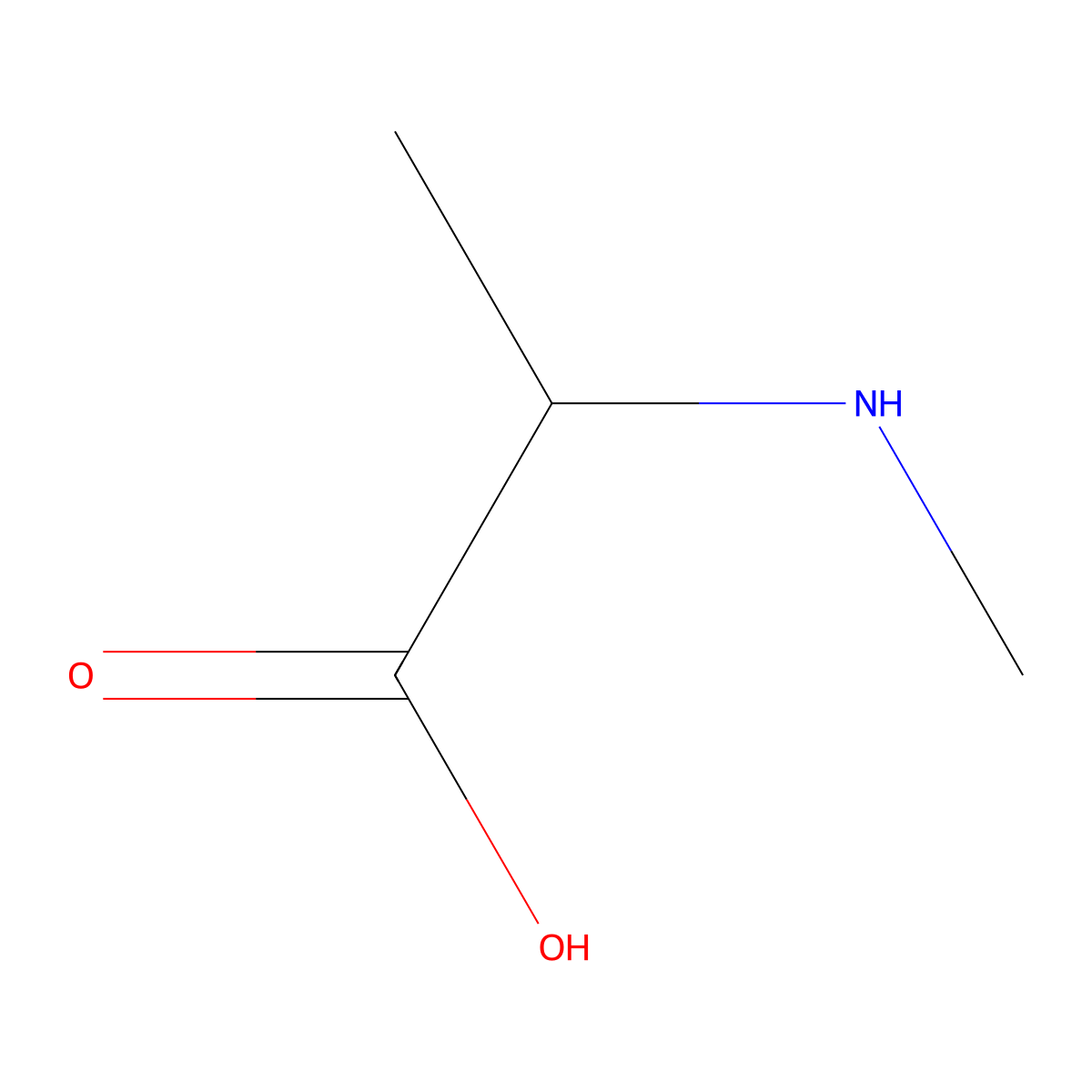 N-Methyl-DL-Alanine molecular structure, CAS 600-21-5