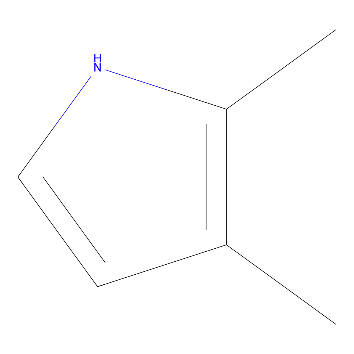 2,3-Dimethyl-1H-pyrrole molecular structure, CAS 600-28-2