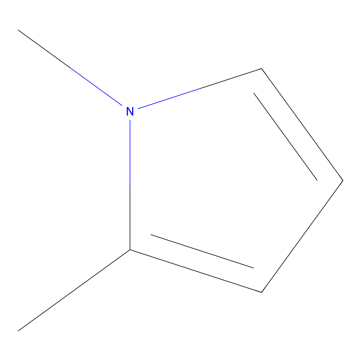 1,2-Dimethyl-1H-pyrrole molecular structure, CAS 600-29-3