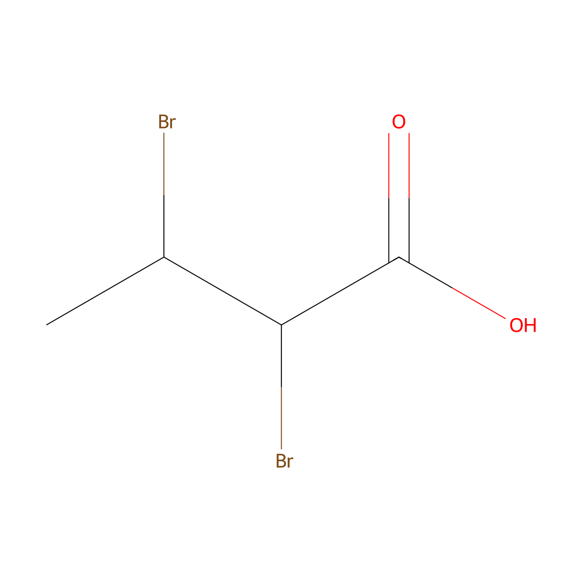 2,3-Dibromobutyric acid molecular structure, CAS 600-30-6