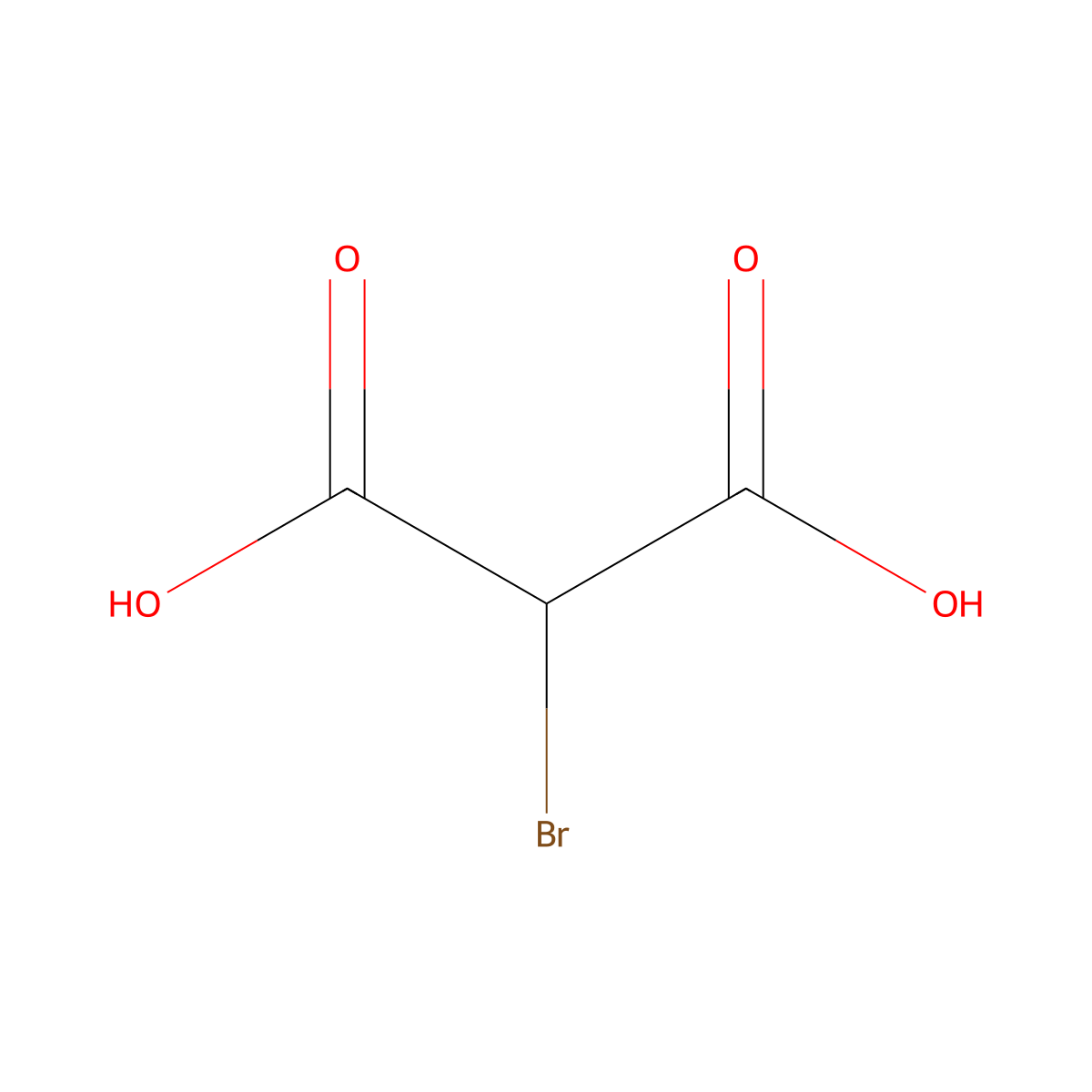 Bromomalonic acid molecular structure, CAS 600-31-7