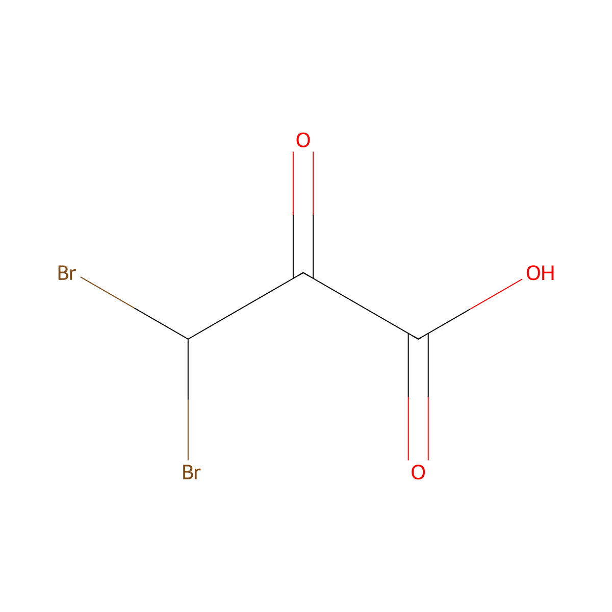 Propanoic acid, 3,3-dibromo-2-oxo- molecular structure, CAS 600-35-1