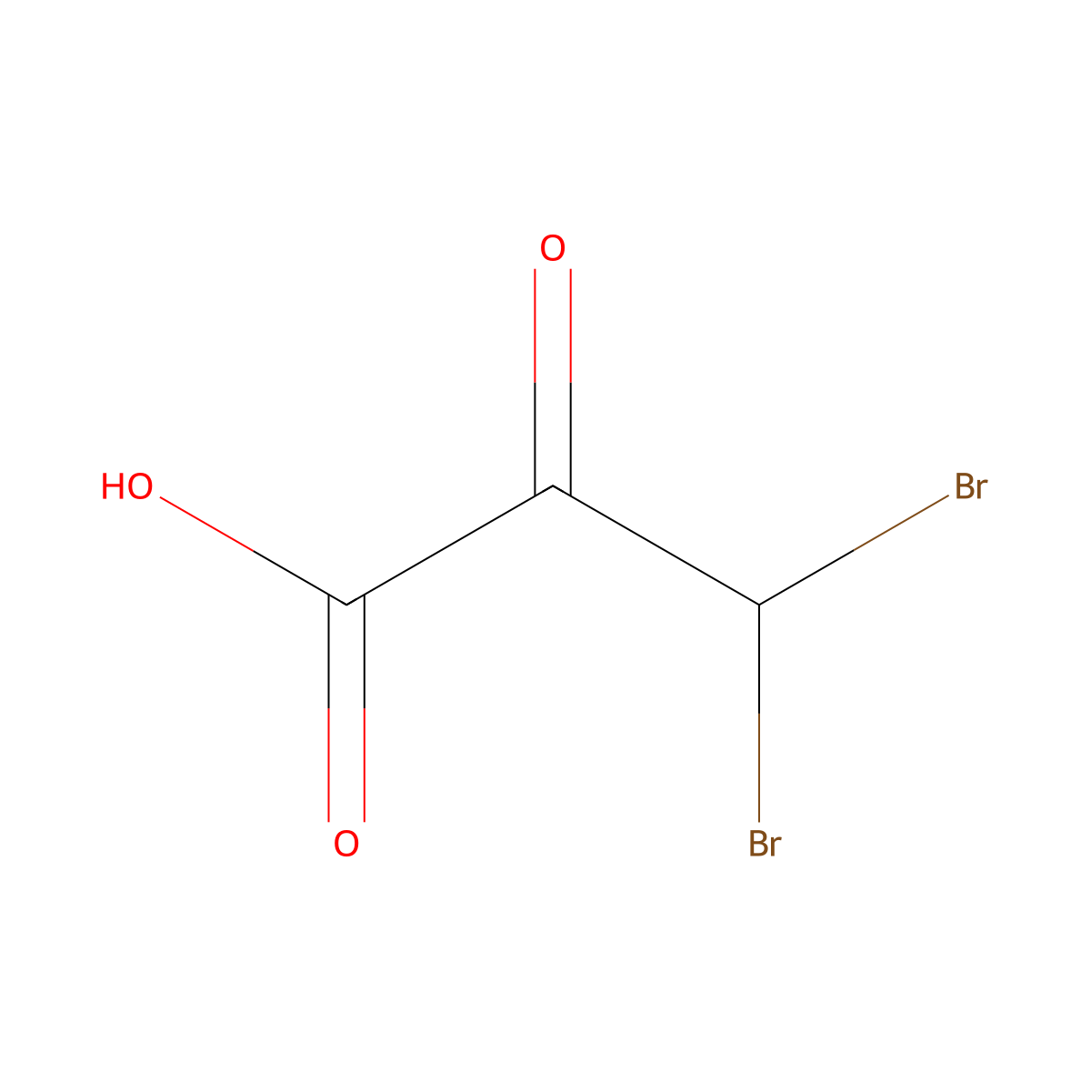 Propanoic acid, 3,3-dibromo-2-oxo- molecular structure, CAS 600-35-1