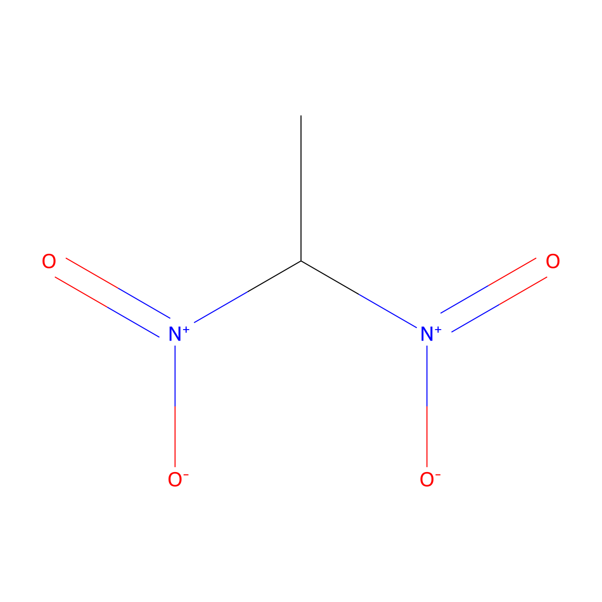 1,1-Dinitroethane molecular structure, CAS 600-40-8