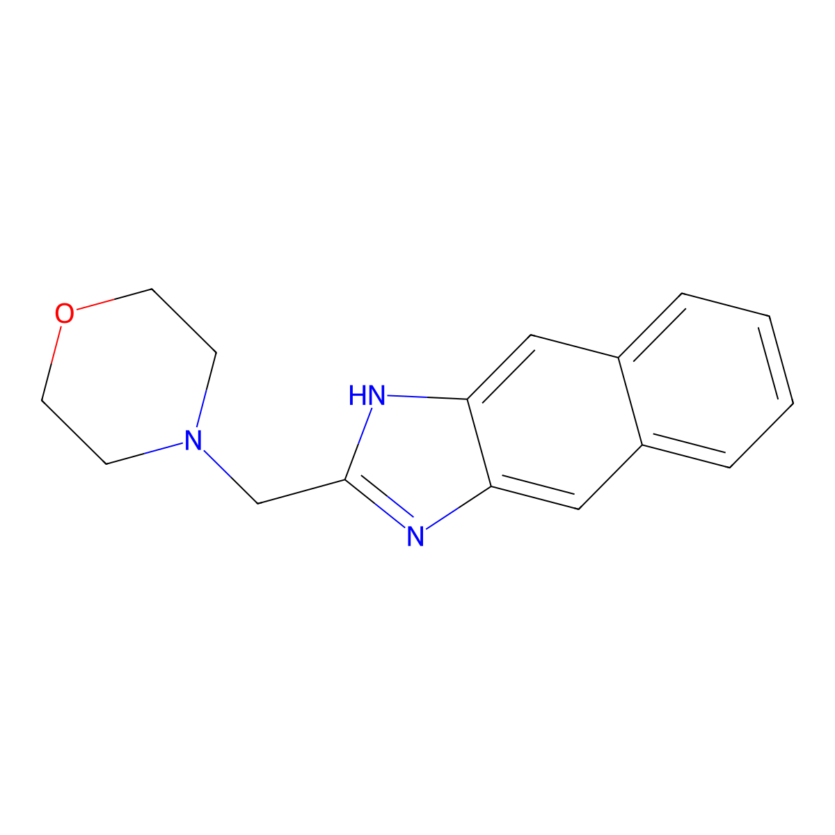 2-Morpholin-4-ylmethyl-1H-naphtho[2,3-d]imidazole molecular structure, CAS 6000-17-5