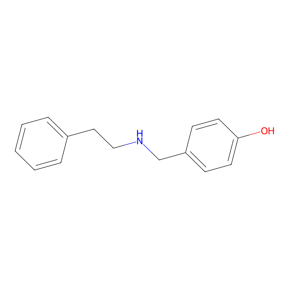 4-(Phenethylaminomethyl)phenol molecular structure, CAS 60000-22-8