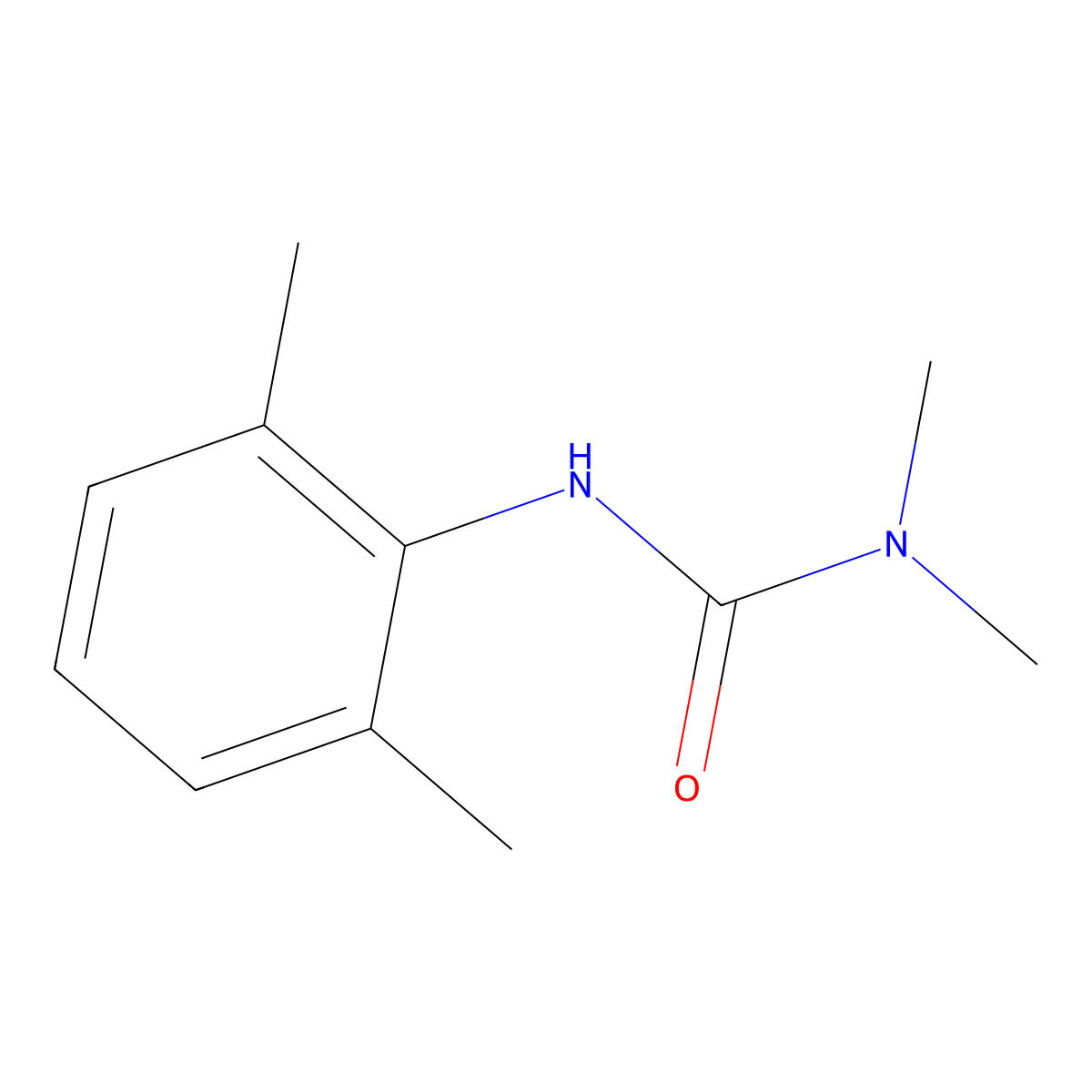 1,1-Dimethyl-3-(2,6-xylyl)urea molecular structure, CAS 60006-08-8