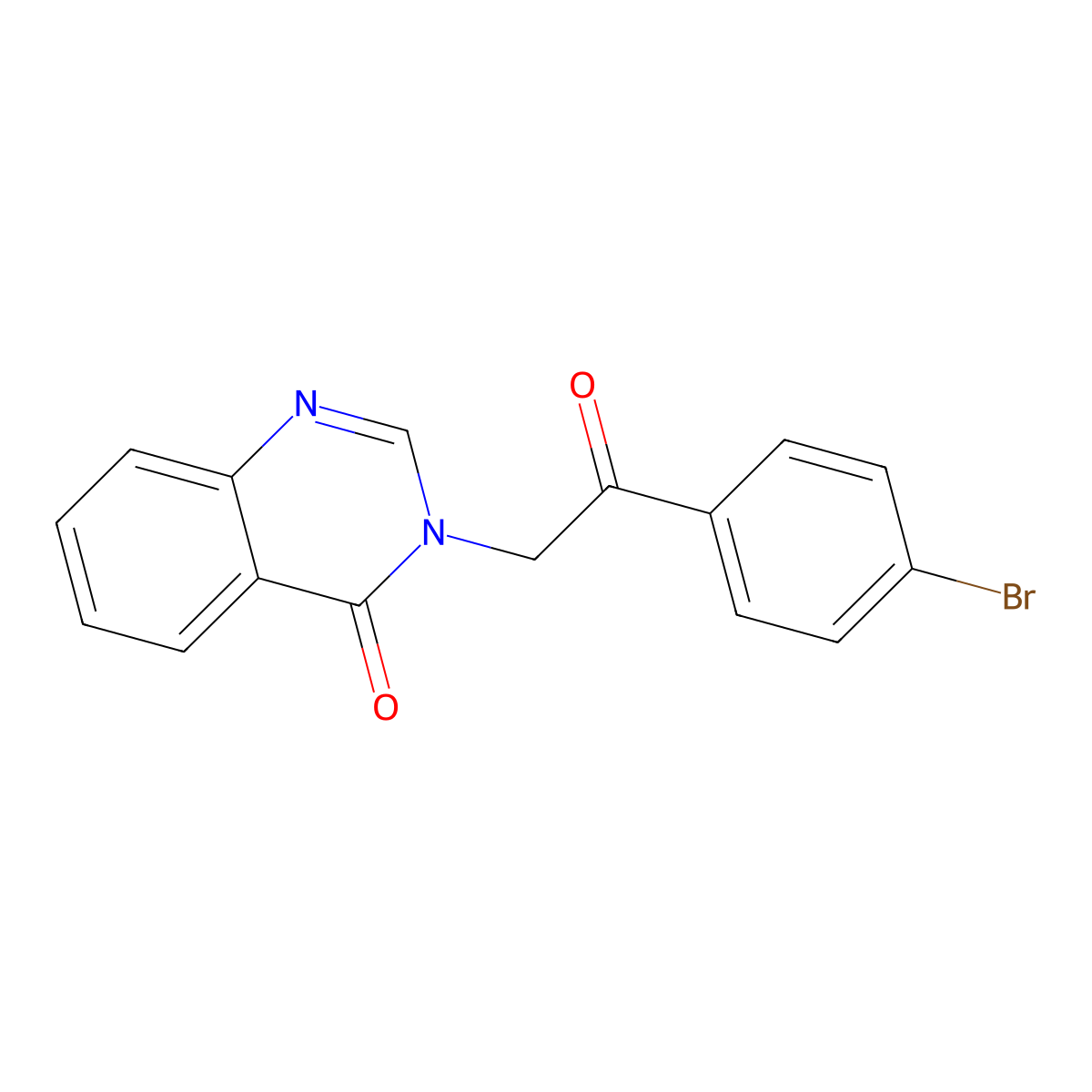 3-[2-(4-Bromophenyl)-2-oxoethyl]quinazolin-4-one molecular structure, CAS 60007-52-5