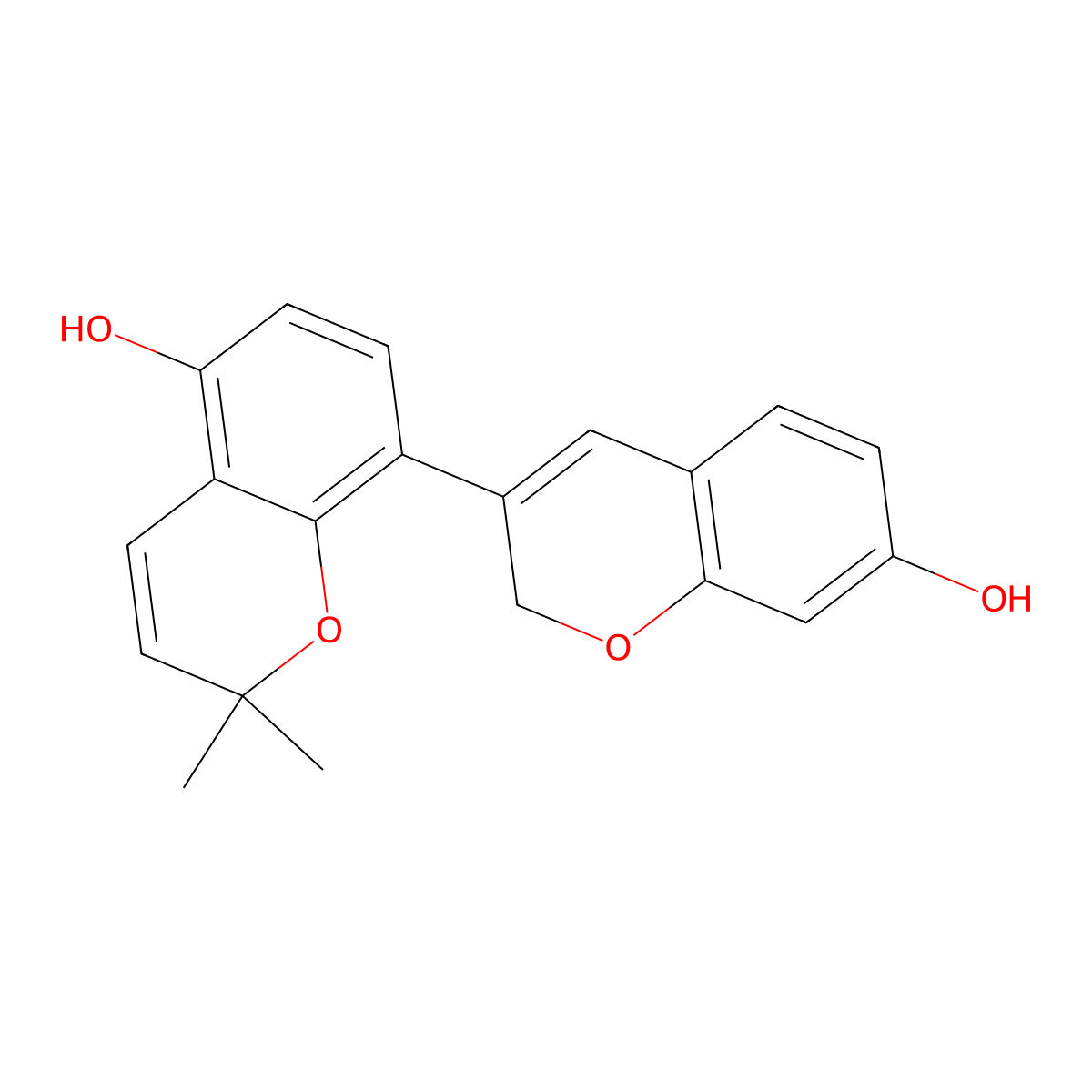 Glabrene molecular structure, CAS 60008-03-9
