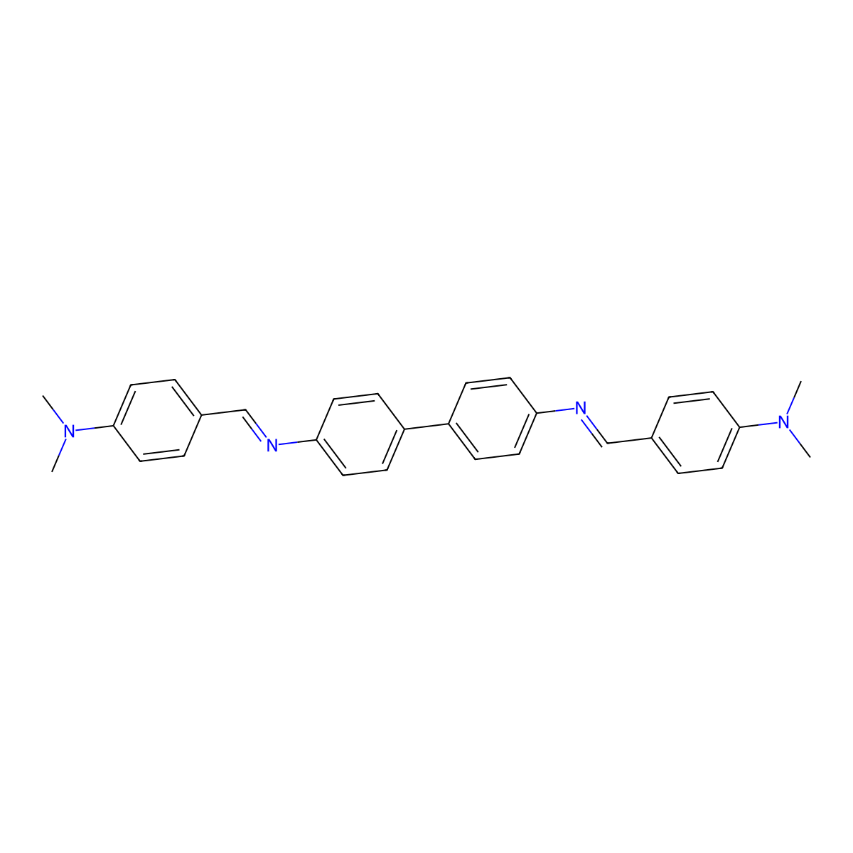 Bis(p-dimethylaminobenzylidene)benzidine molecular structure, CAS 6001-51-0