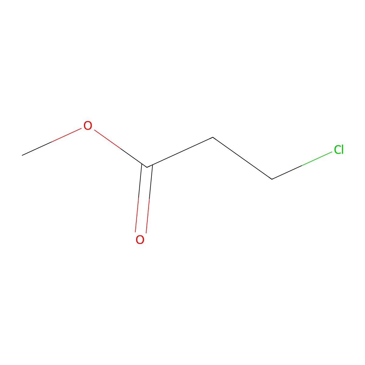 Methyl 3-chloropropionate molecular structure, CAS 6001-87-2