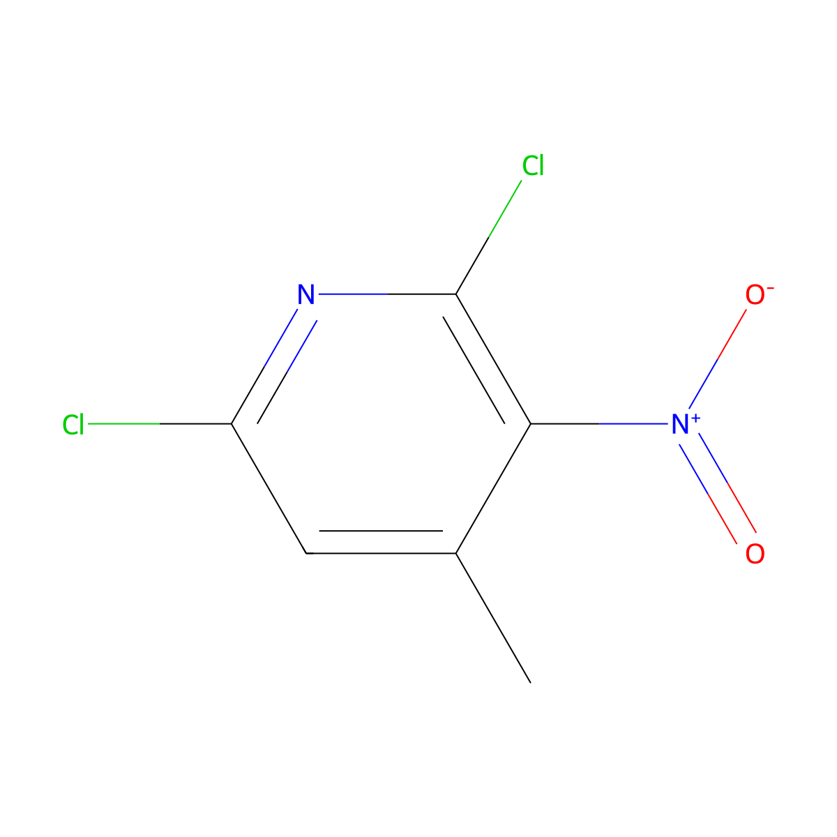 2,6-Dichloro-4-methyl-3-nitropyridine molecular structure, CAS 60010-03-9