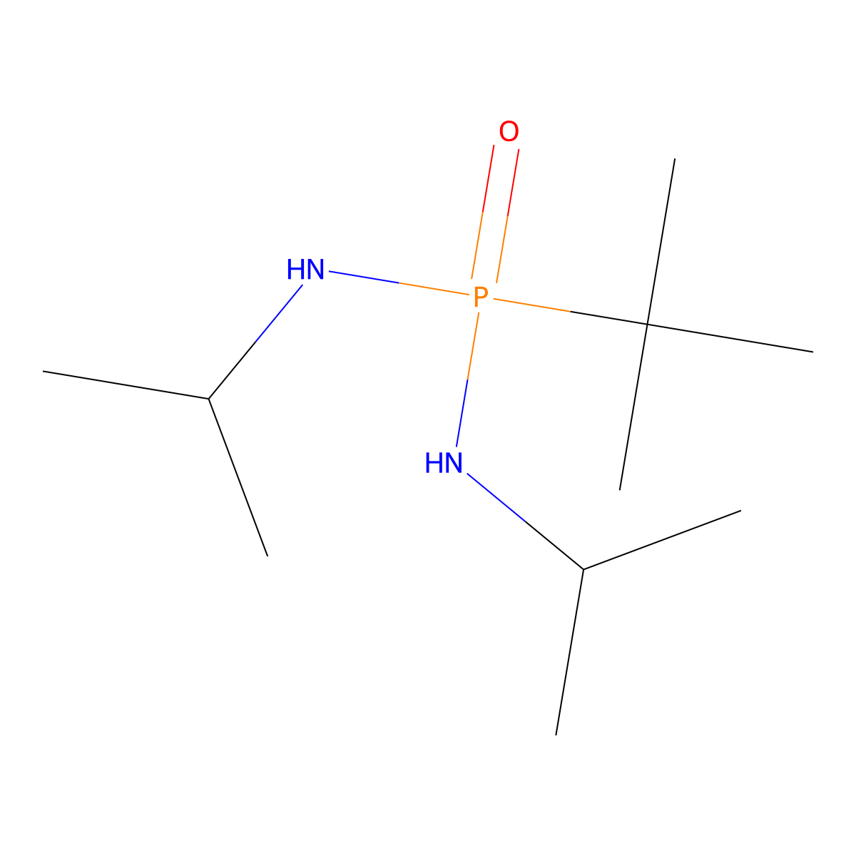 P-(1,1-Dimethylethyl)-N,N'-bis(1-methylethyl)phosphonic diamide molecular structure, CAS 600116-15-2