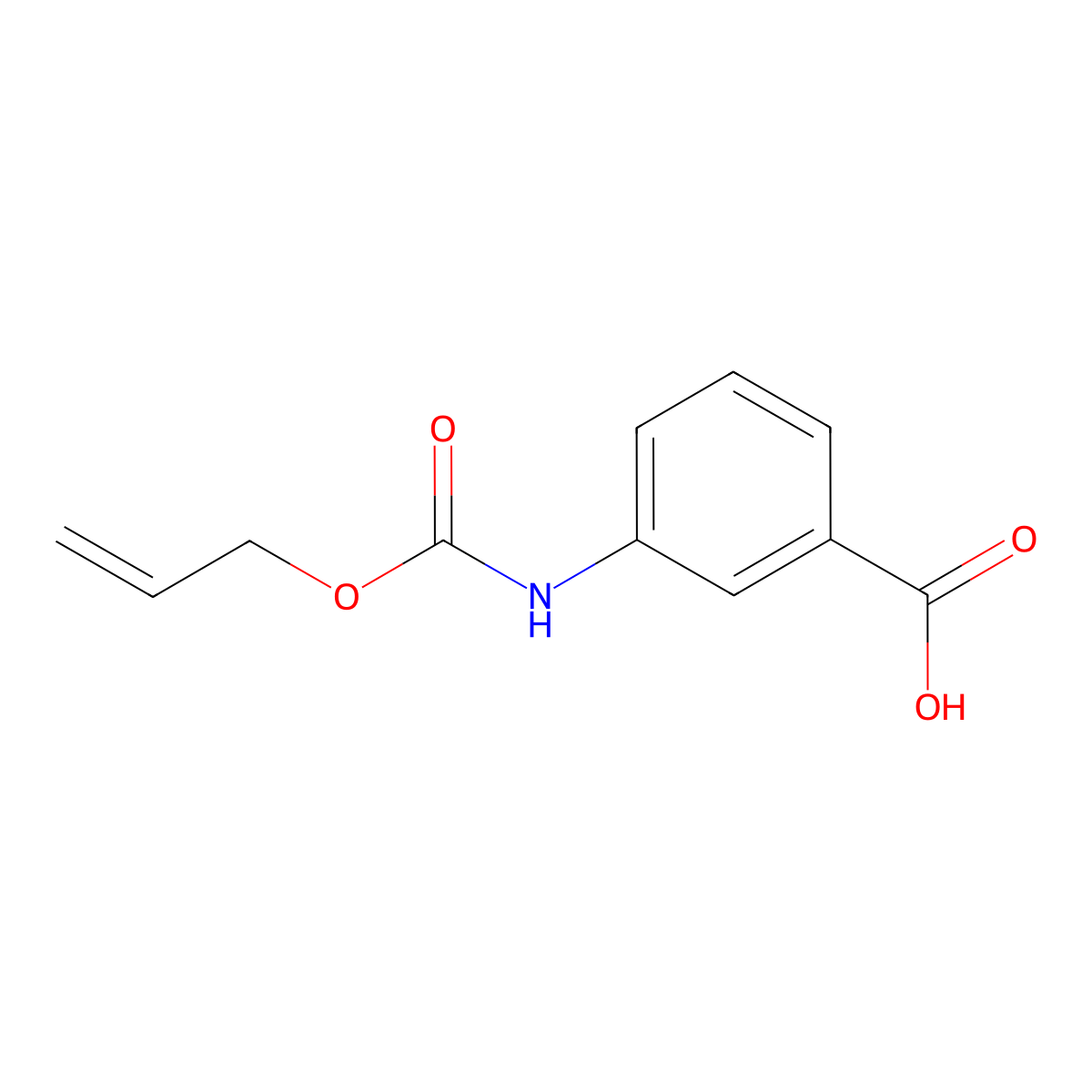 3-{[(Prop-2-en-1-yloxy)carbonyl]amino}benzoic acid molecular structure, CAS 600120-74-9