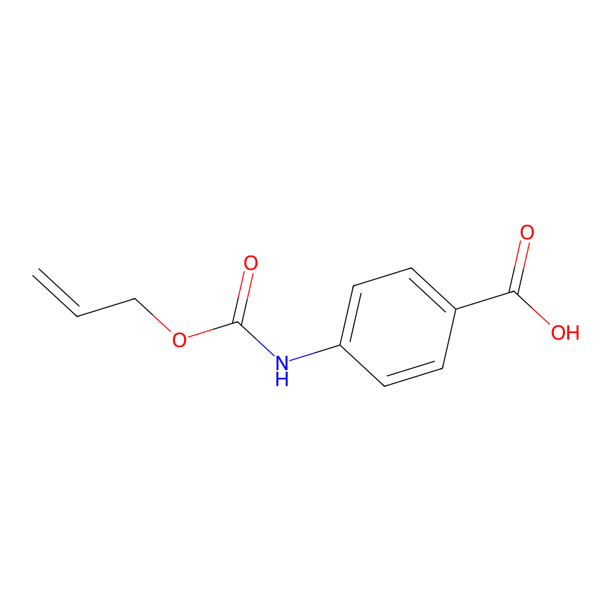 4-{[(Prop-2-en-1-yloxy)carbonyl]amino}benzoic acid molecular structure, CAS 600120-79-4
