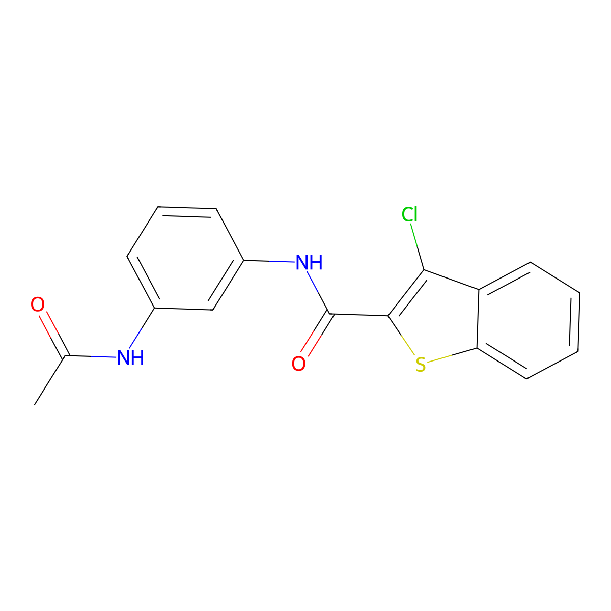 N-[3-(acetylamino)phenyl]-3-chloro-1-benzothiophene-2-carboxamide molecular structure, CAS 600122-19-8