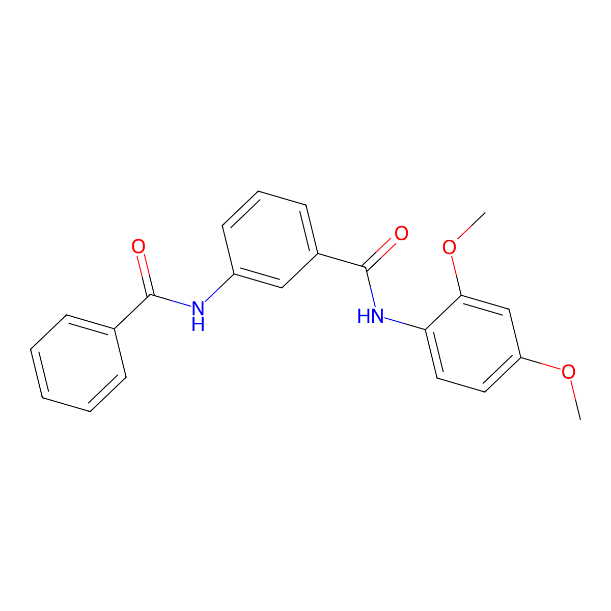 3-benzamido-N-(2,4-dimethoxyphenyl)benzamide molecular structure, CAS 600124-46-7