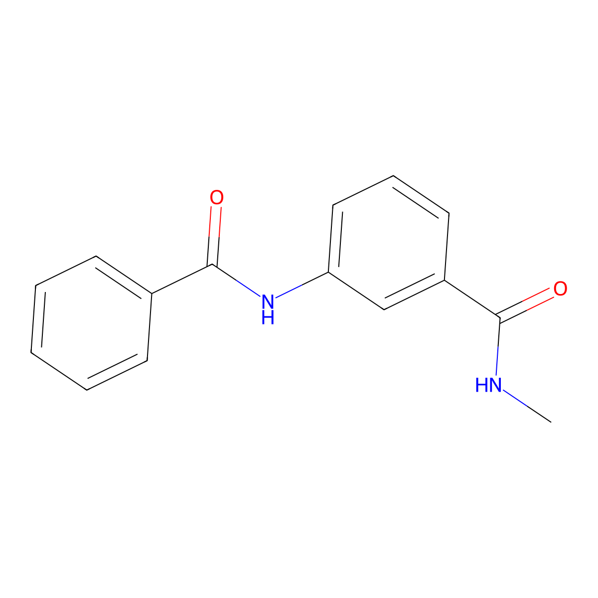 3-benzamido-N-methylbenzamide molecular structure, CAS 600124-48-9