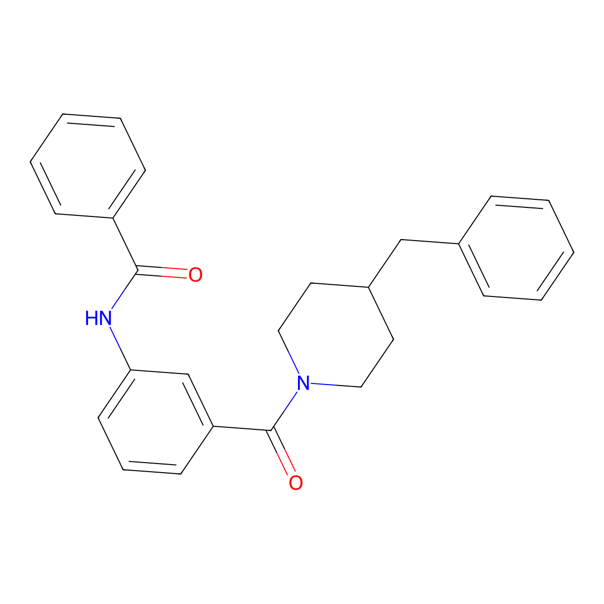 N-[3-(4-benzylpiperidine-1-carbonyl)phenyl]benzamide molecular structure, CAS 600124-58-1