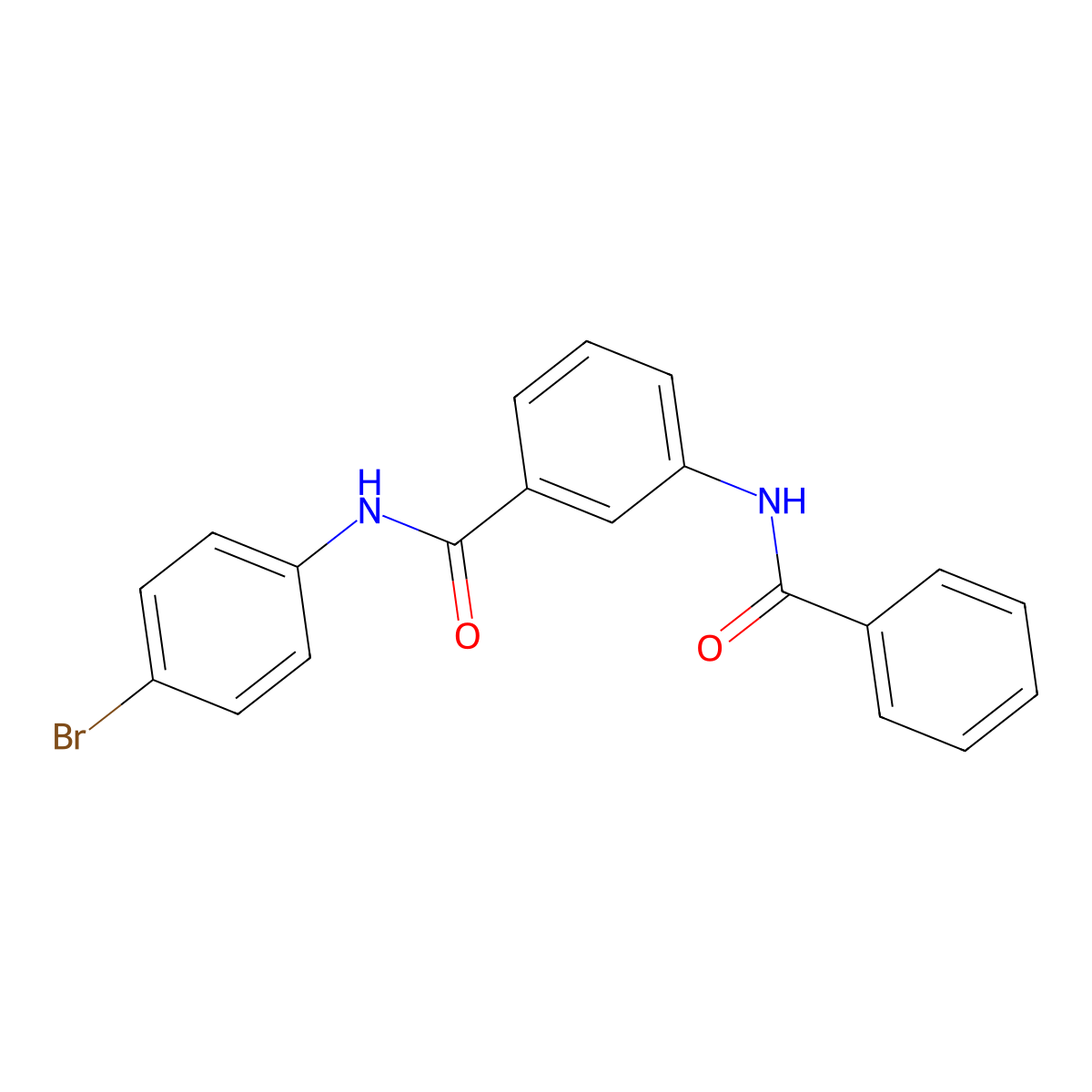 3-benzamido-N-(4-bromophenyl)benzamide molecular structure, CAS 600124-59-2