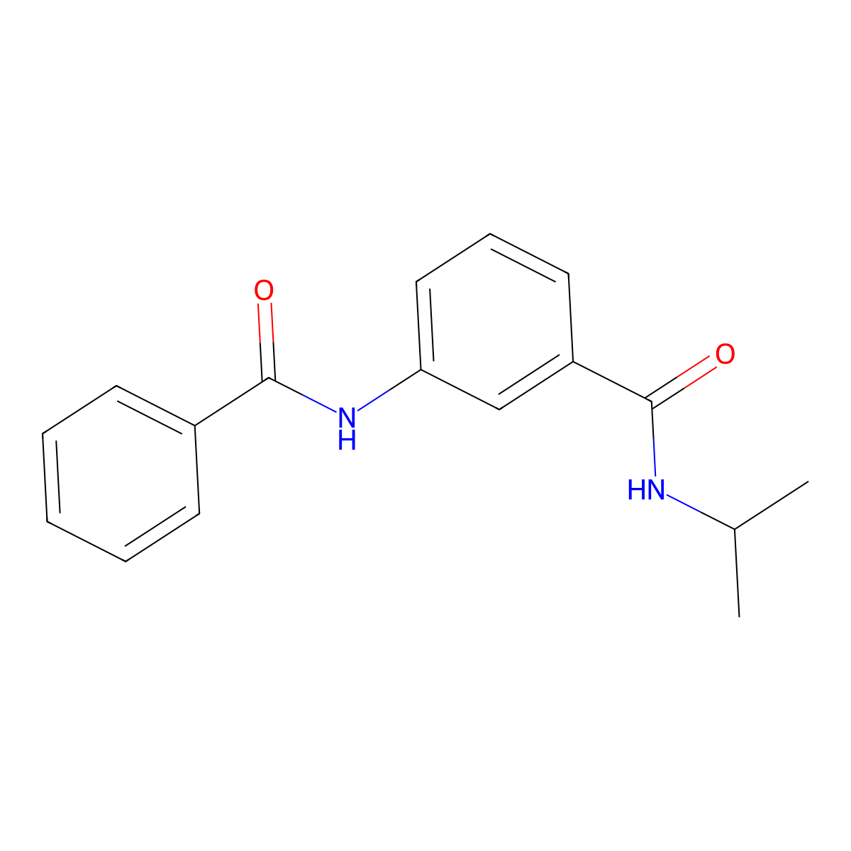 3-benzamido-N-propan-2-ylbenzamide molecular structure, CAS 600124-63-8