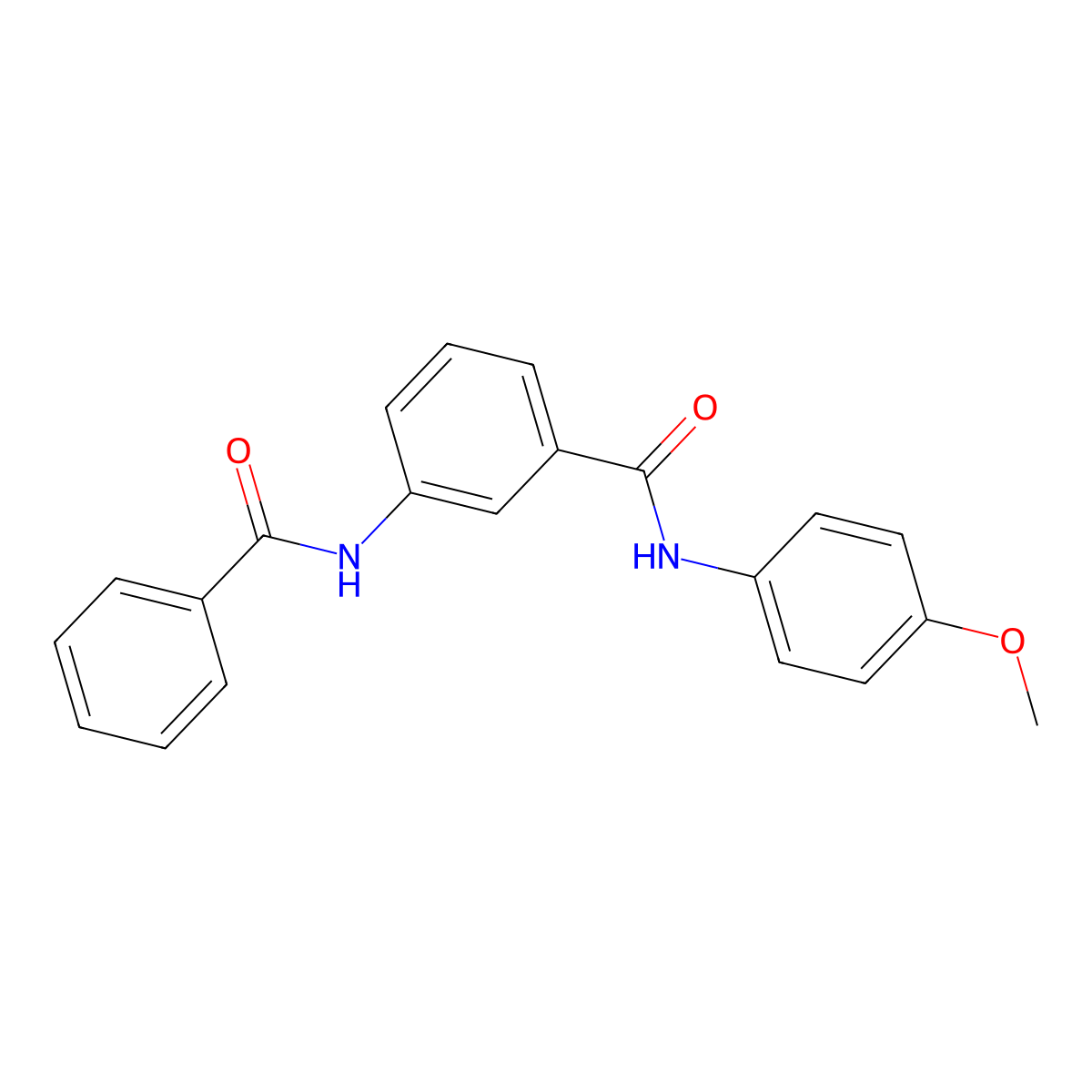3-benzamido-N-(4-methoxyphenyl)benzamide molecular structure, CAS 600124-72-9