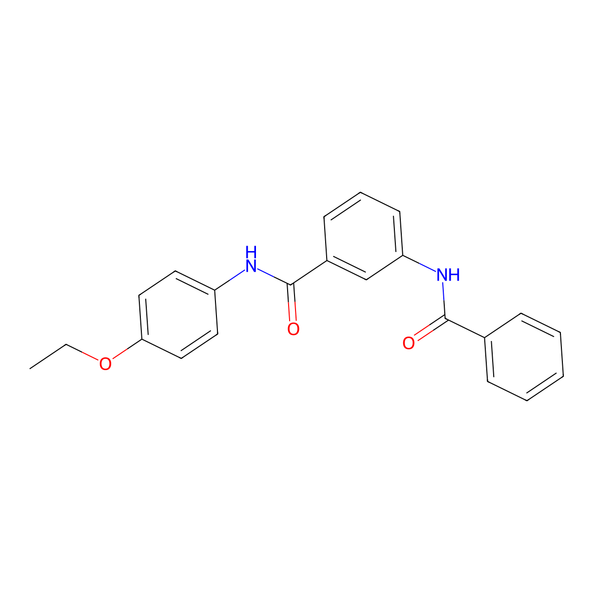 3-benzamido-N-(4-ethoxyphenyl)benzamide molecular structure, CAS 600124-84-3