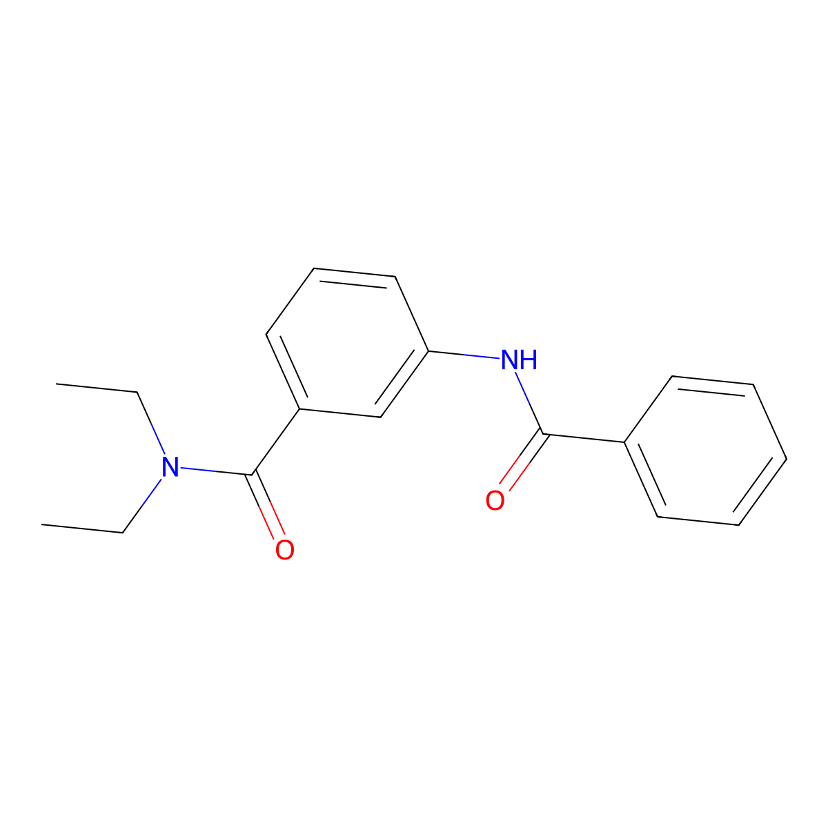 3-benzamido-N,N-diethylbenzamide molecular structure, CAS 600124-86-5