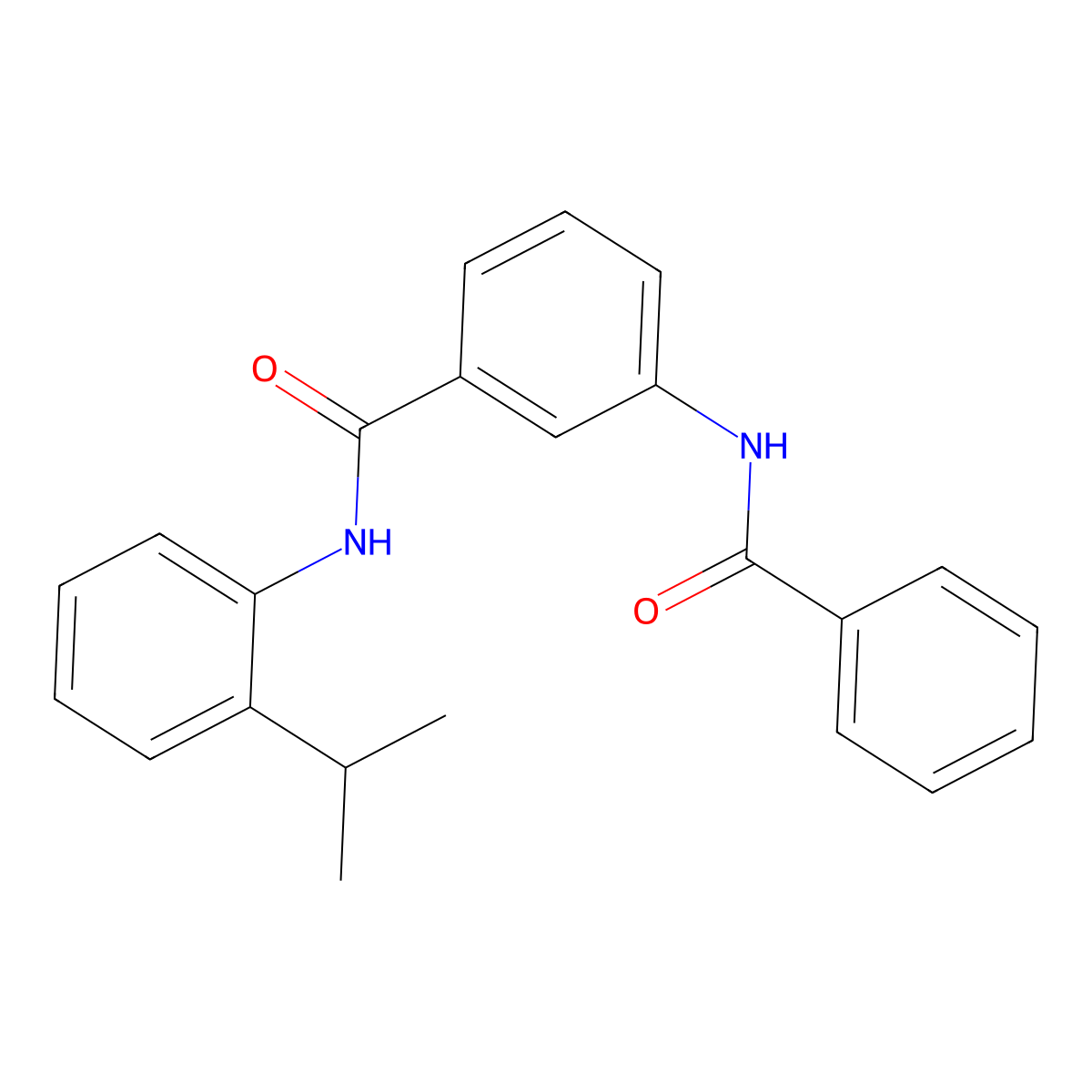 3-benzamido-N-(2-propan-2-ylphenyl)benzamide molecular structure, CAS 600124-94-5