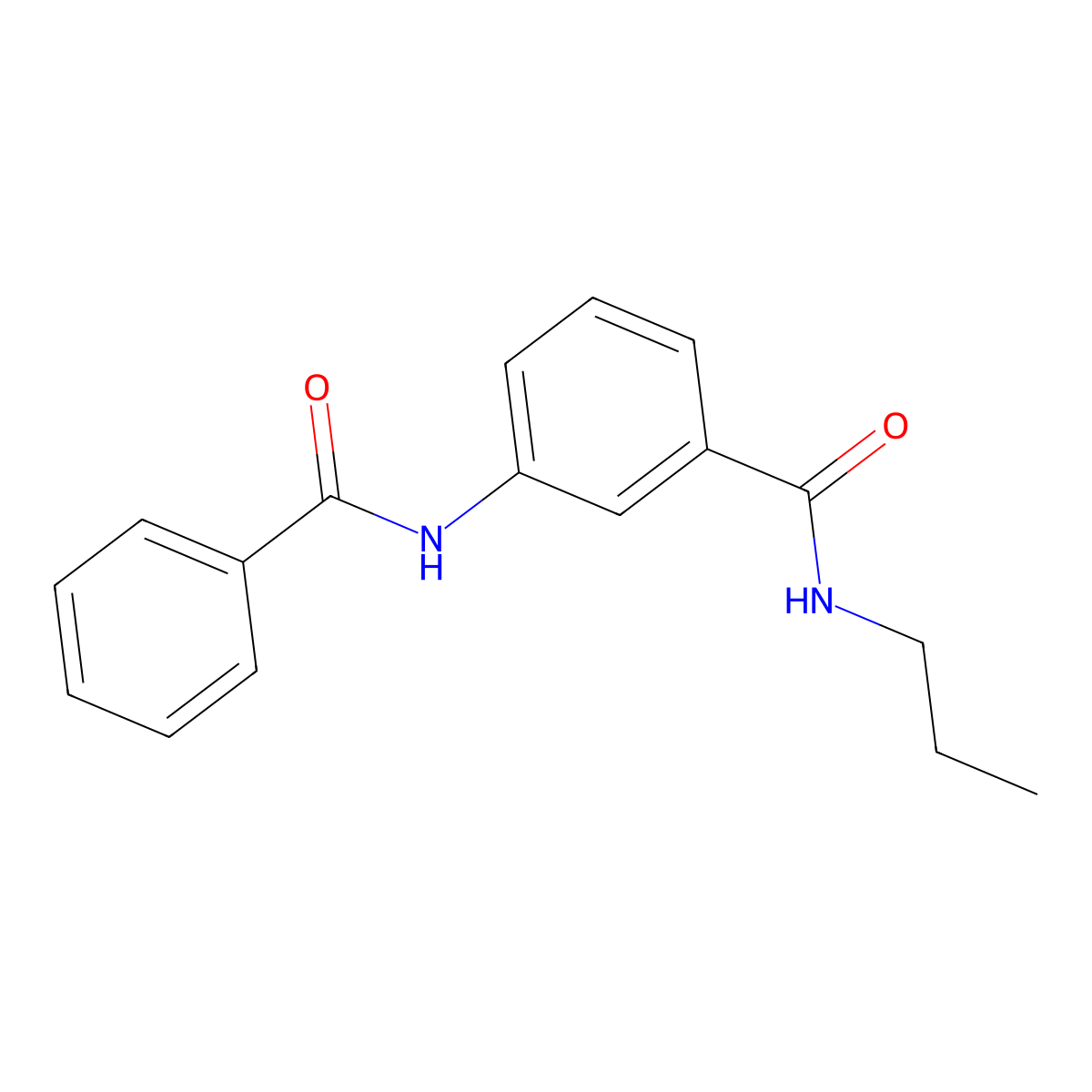 3-benzamido-N-propylbenzamide molecular structure, CAS 600124-97-8