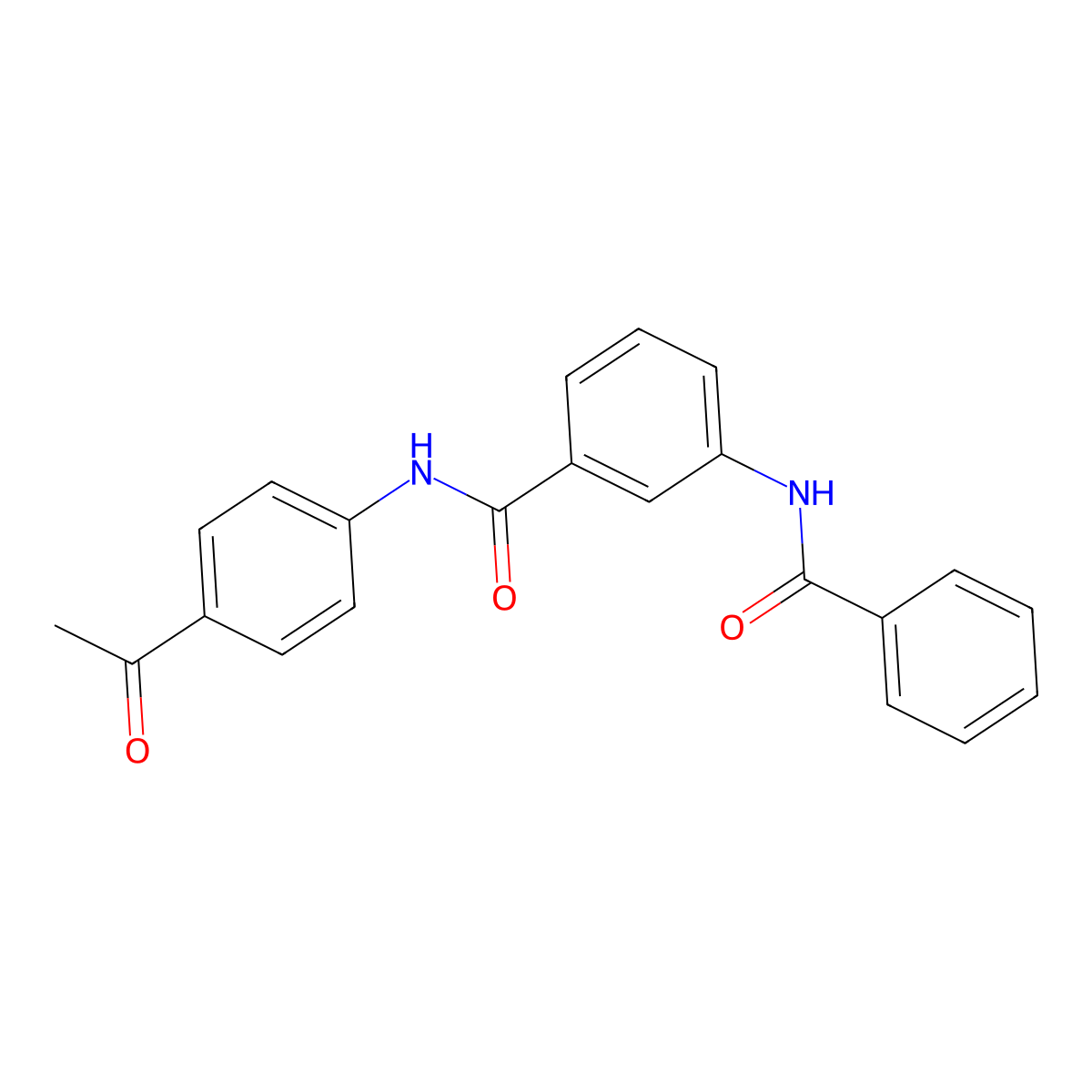 N-(4-acetylphenyl)-3-benzamidobenzamide molecular structure, CAS 600125-02-8