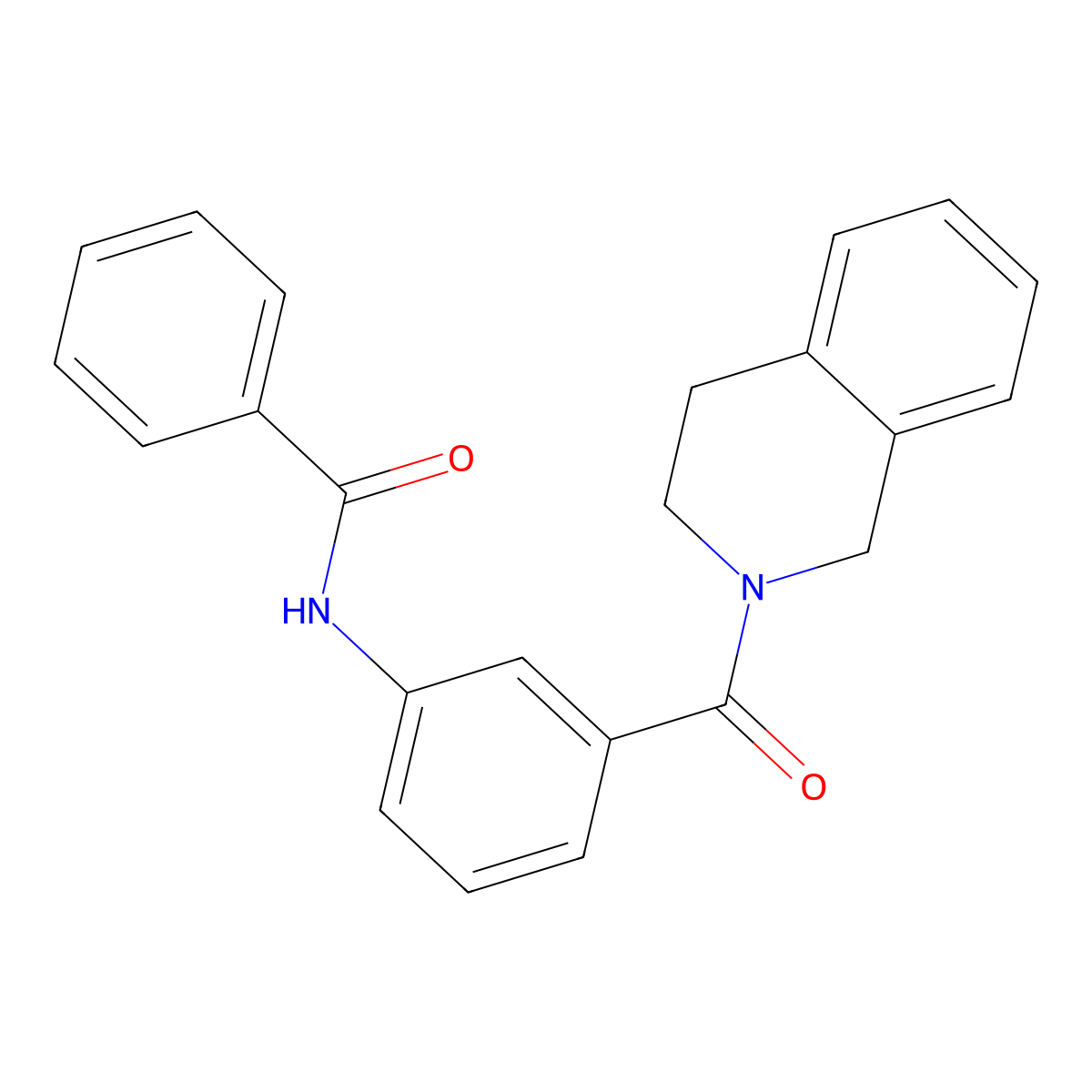 N-[3-(3,4-dihydro-1H-isoquinoline-2-carbonyl)phenyl]benzamide molecular structure, CAS 600125-39-1