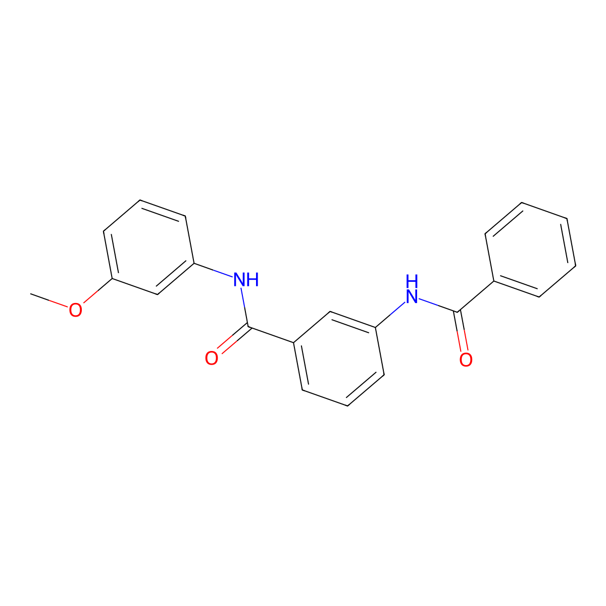 3-benzamido-N-(3-methoxyphenyl)benzamide molecular structure, CAS 600125-49-3