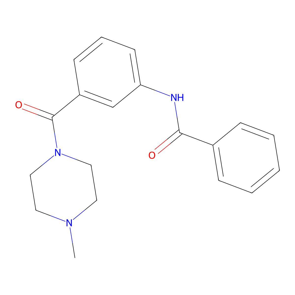 N-[3-(4-methylpiperazine-1-carbonyl)phenyl]benzamide molecular structure, CAS 600125-58-4