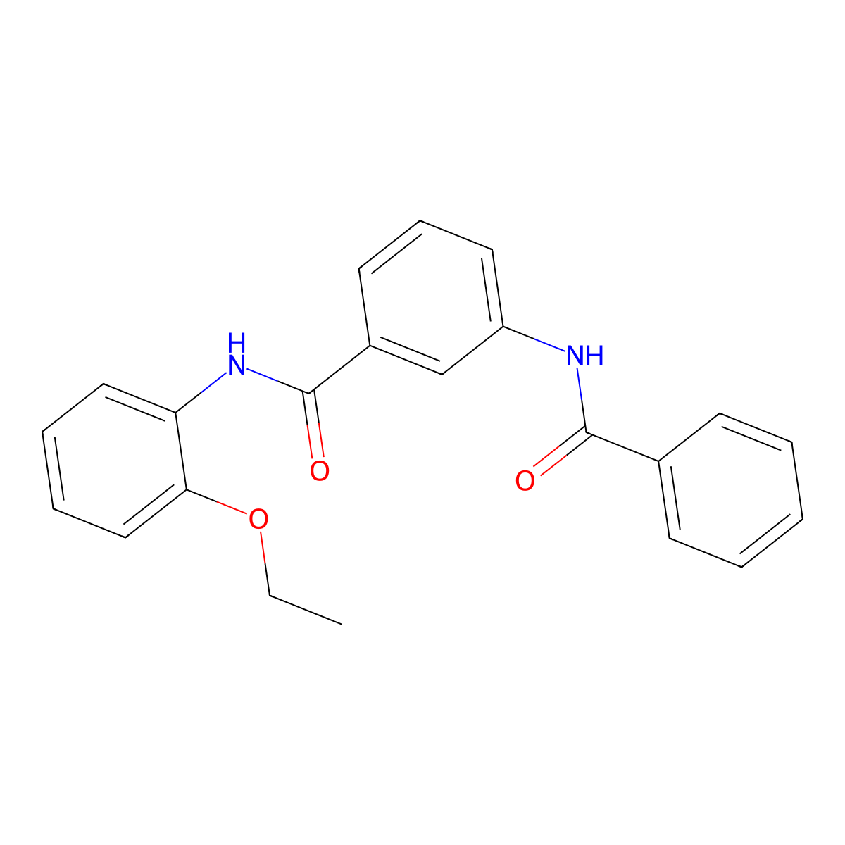 3-benzamido-N-(2-ethoxyphenyl)benzamide molecular structure, CAS 600125-69-7