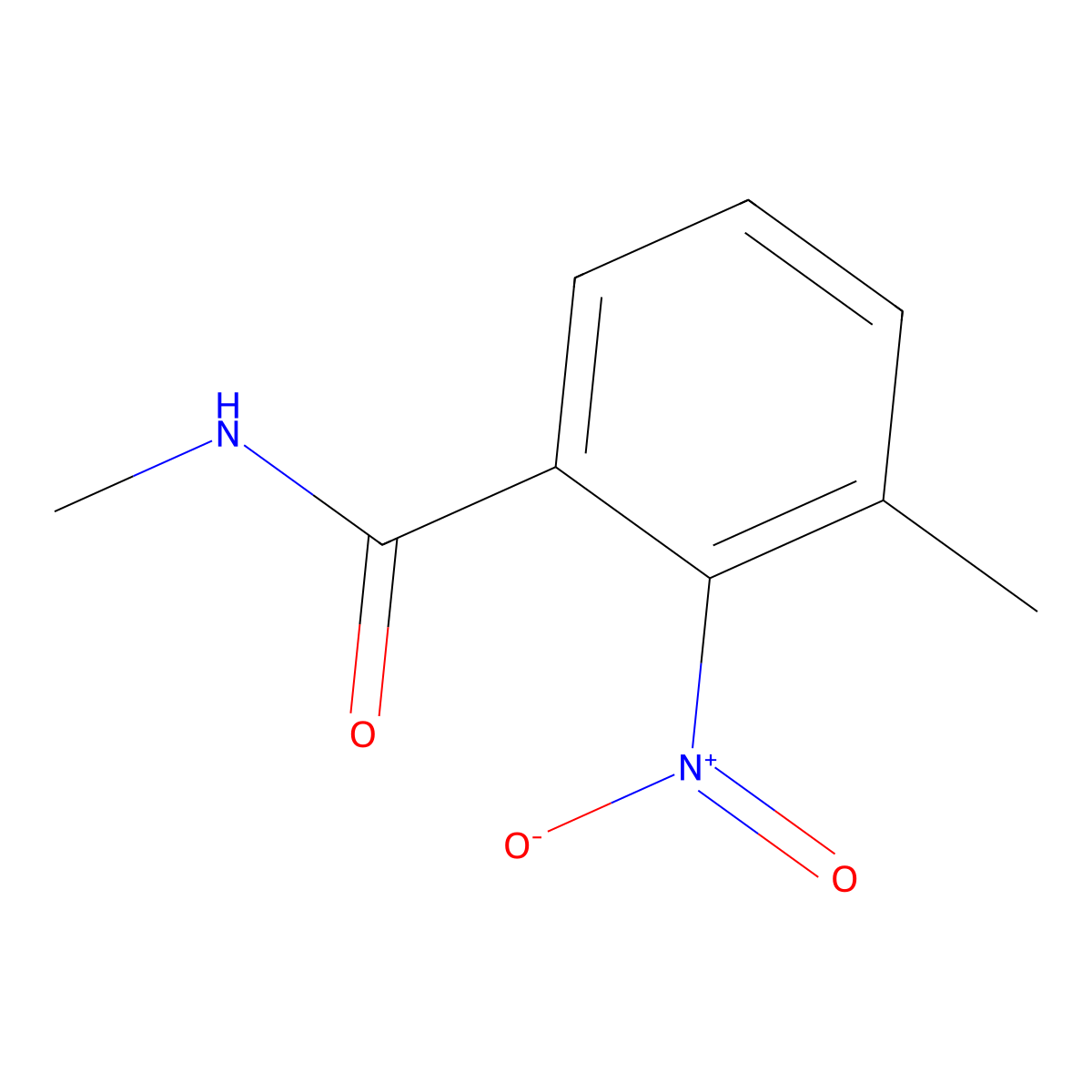 N,3-dimethyl-2-nitrobenzamide molecular structure, CAS 600126-70-3