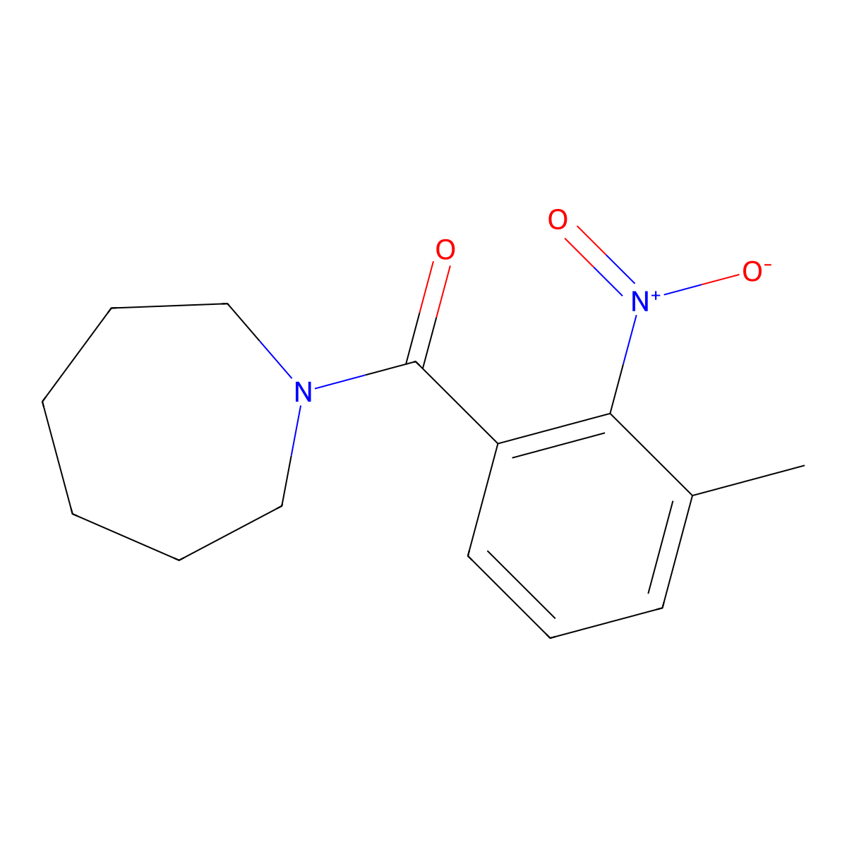 Azepan-1-yl-(3-methyl-2-nitrophenyl)methanone molecular structure, CAS 600127-94-4