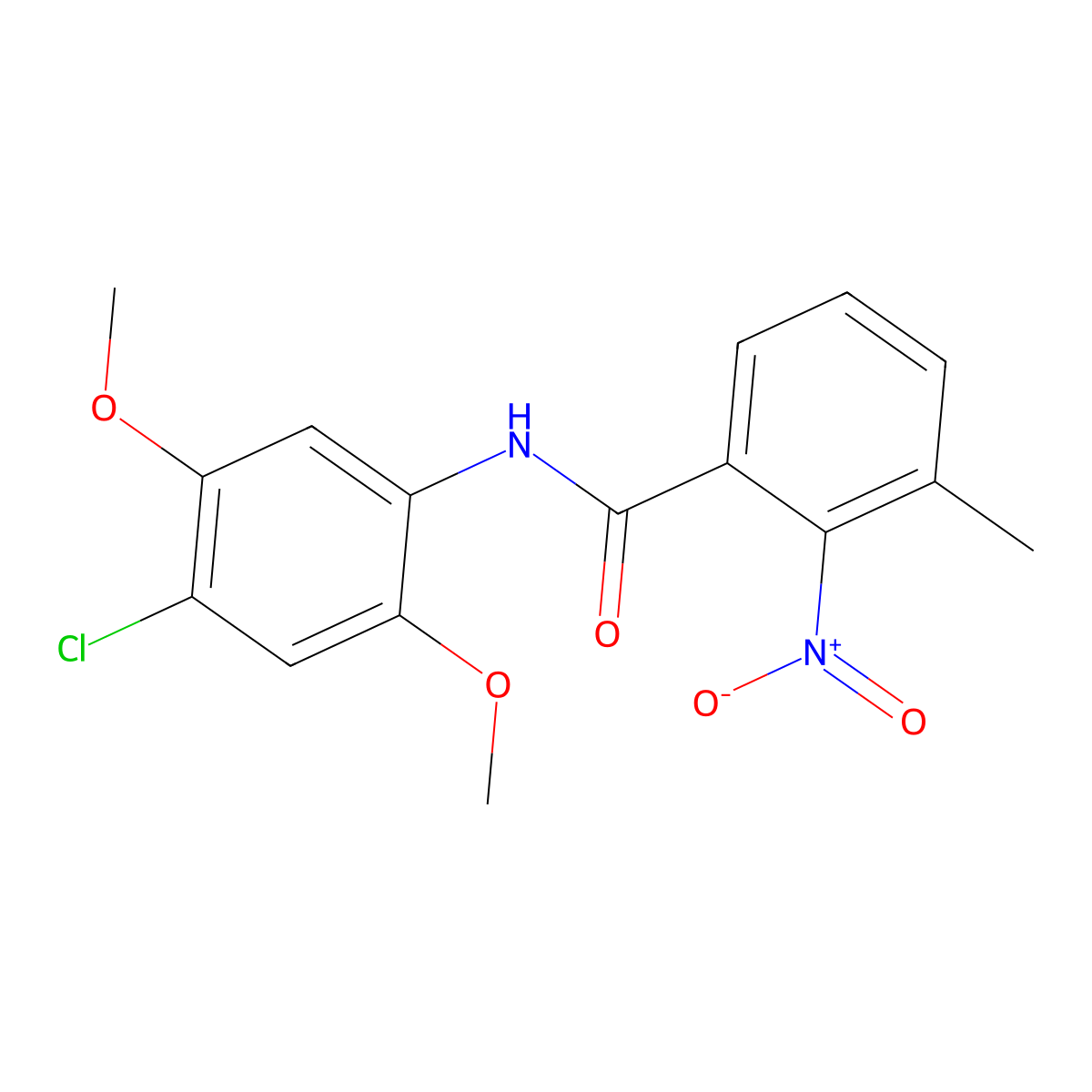 N-(4-chloro-2,5-dimethoxyphenyl)-3-methyl-2-nitrobenzamide molecular structure, CAS 600128-46-9