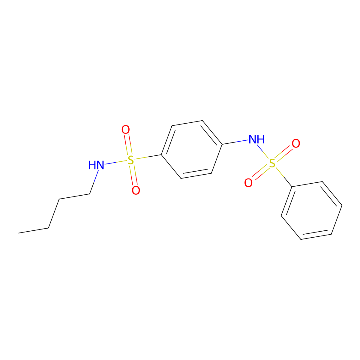 4-(benzenesulfonamido)-N-butylbenzenesulfonamide molecular structure, CAS 600130-04-9
