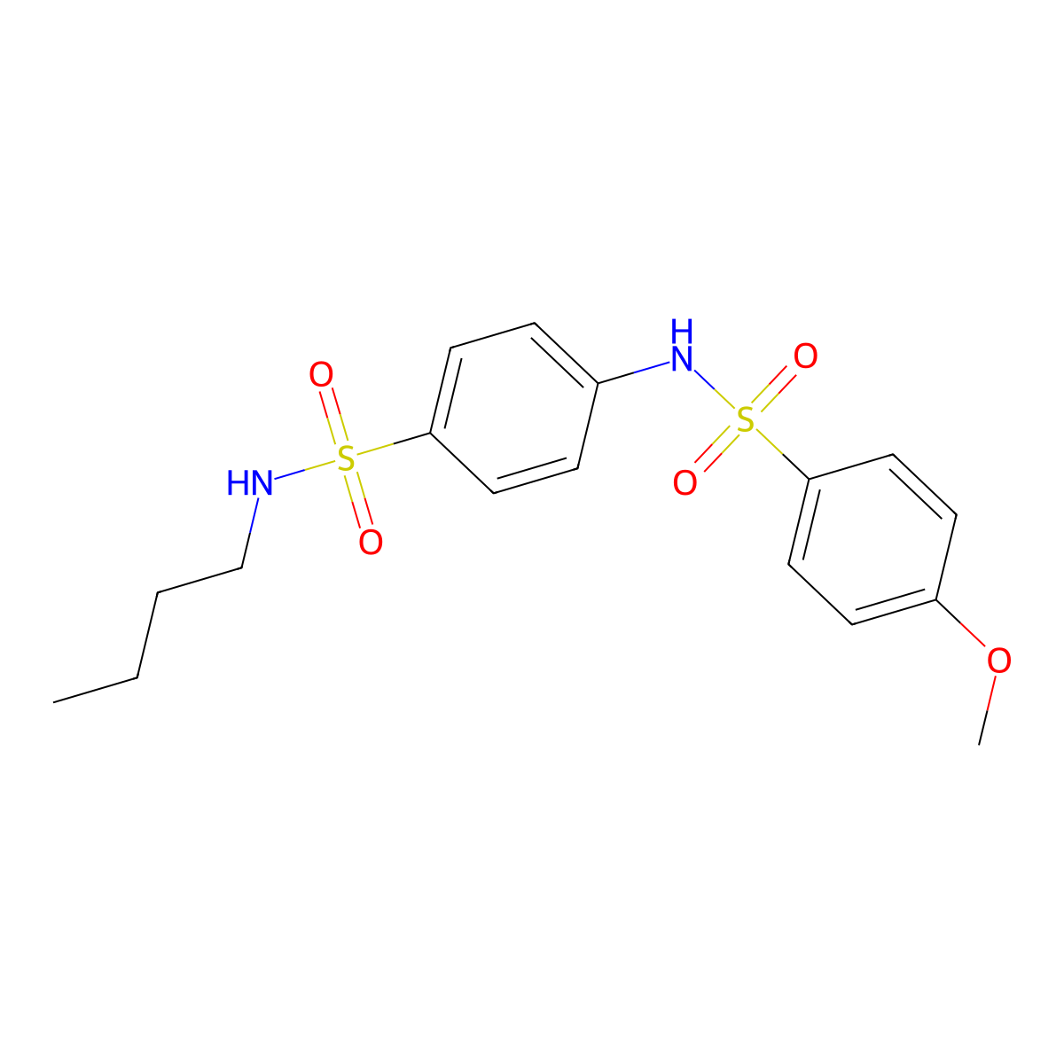N-butyl-4-[(4-methoxyphenyl)sulfonylamino]benzenesulfonamide molecular structure, CAS 600130-26-5